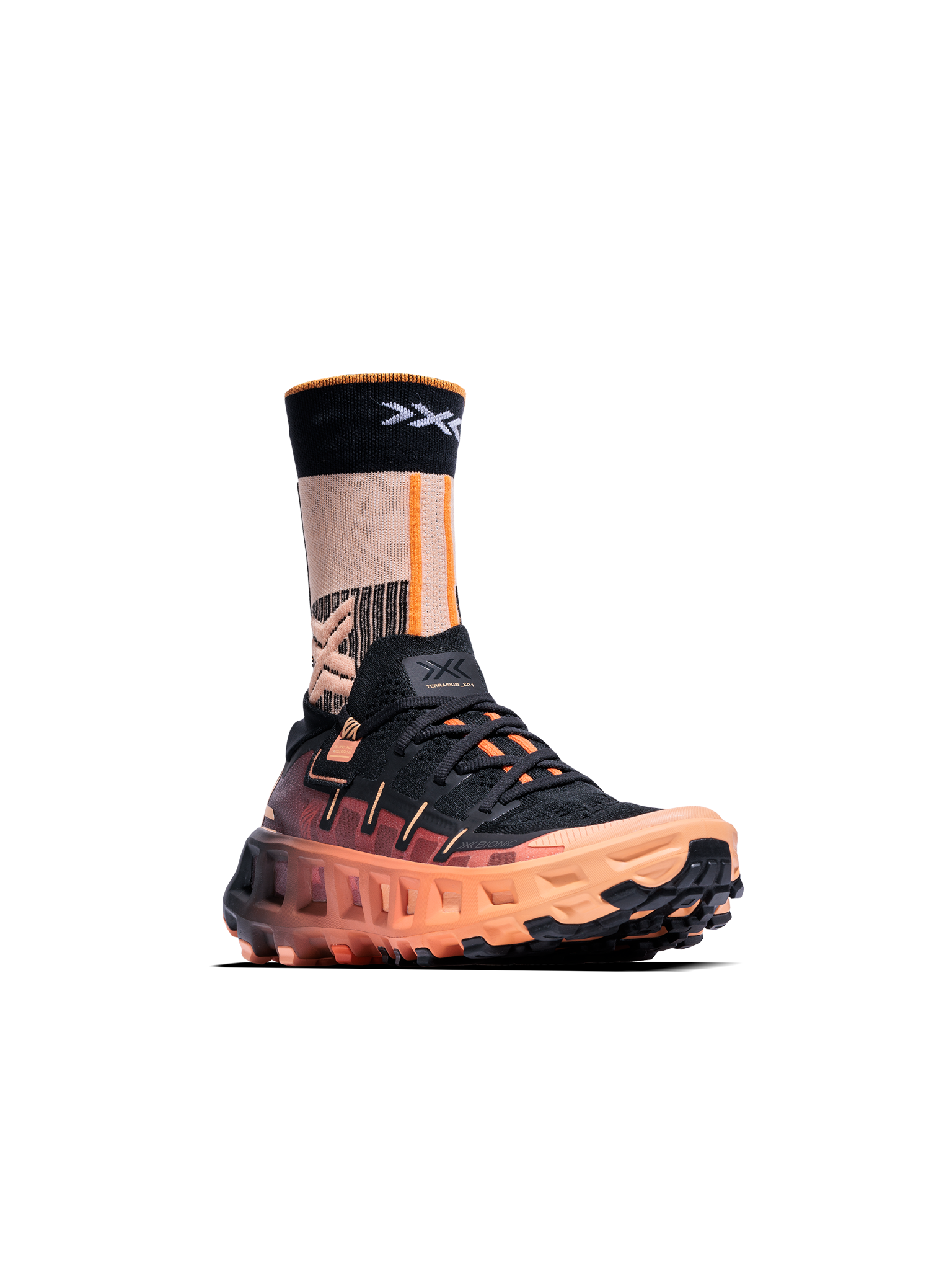 X-BIONIC TERRASKIN X01 - X Black Dark Peach Fresh Peach - Footwear - 28 of 44