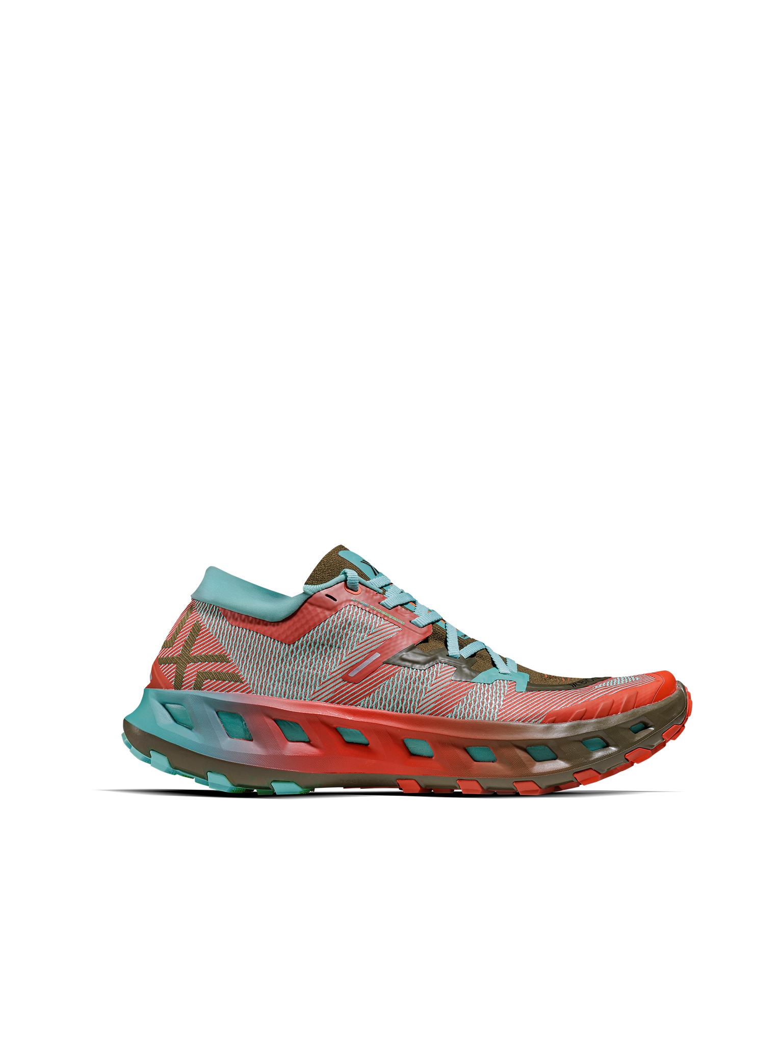 X-BIONIC TERRASKIN X02 - Burnt Red Aqua Dark Kaki - Footwear - 46 of 50