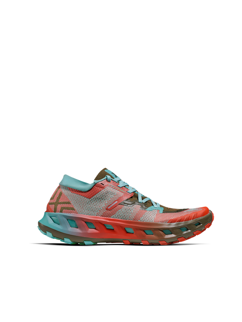 X-BIONIC TERRASKIN X02 - Burnt Red Aqua Dark Kaki - Footwear - 46 of 50