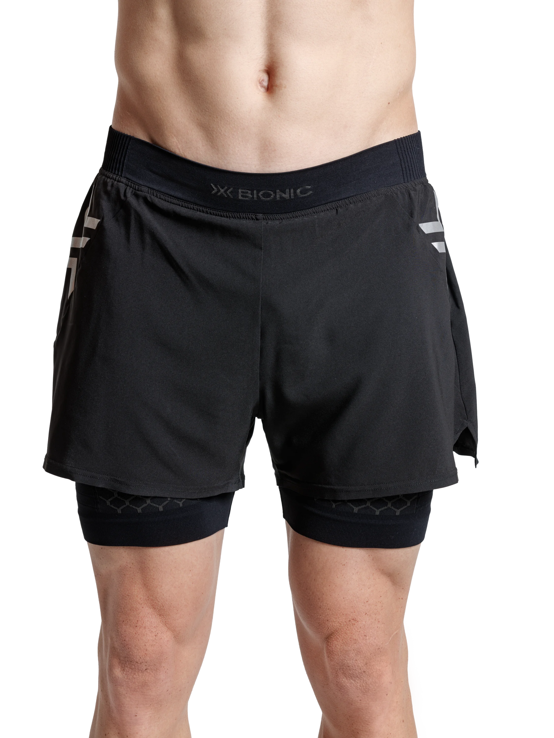 X-BIONIC TWYCE RACE 2in1 SHORTS MEN - Black Charcoal - Hybrid Shorts - 2 of 13
