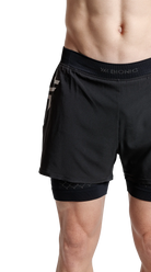X-BIONIC TWYCE RACE 2in1 SHORTS MEN - Black Charcoal - Hybrid Shorts - 3 of 13