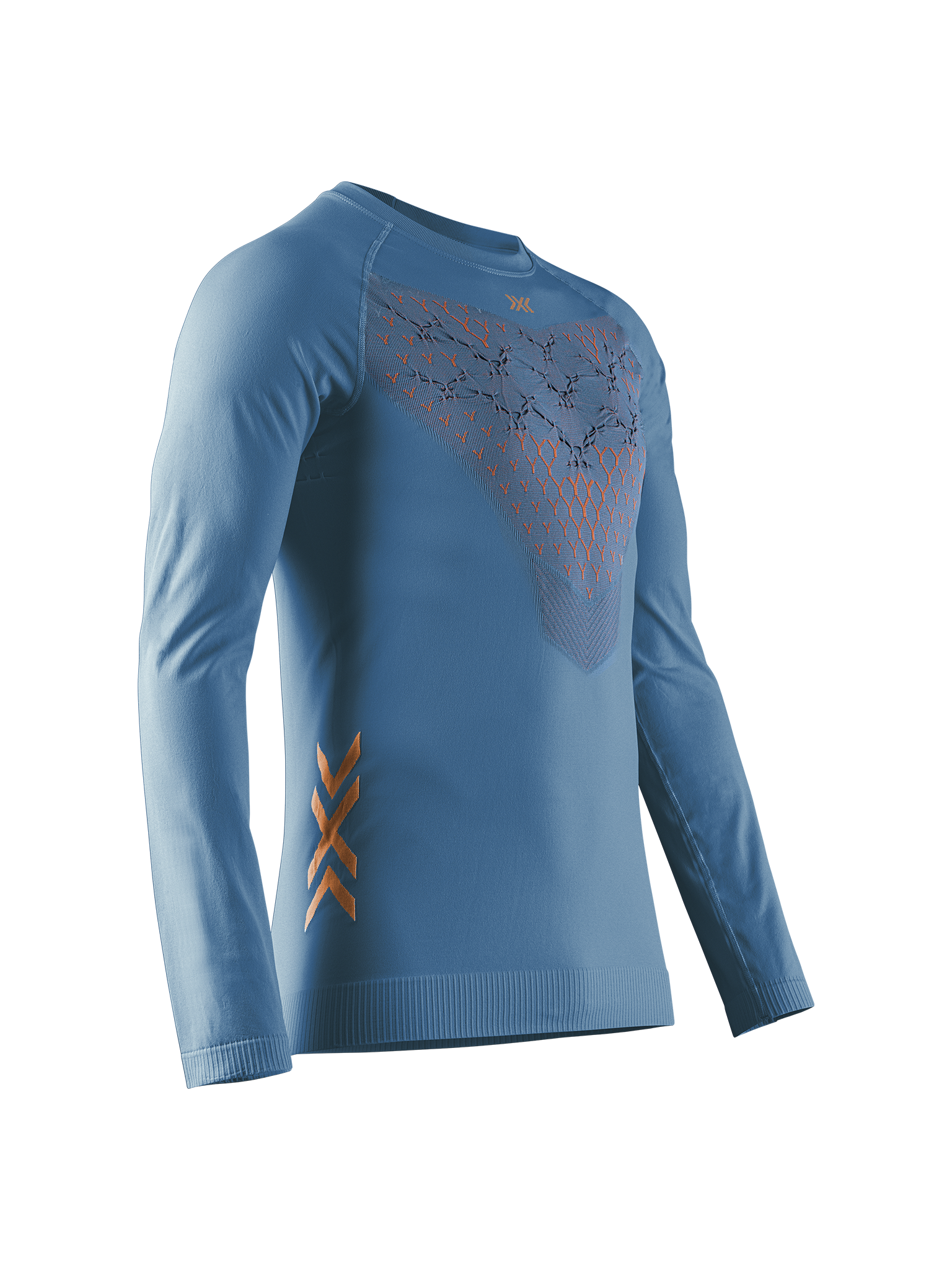 X-BIONIC TWYCE RUN SHIRT LS MEN - Mineral Blue Orange - Longsleeves - 1 of 5