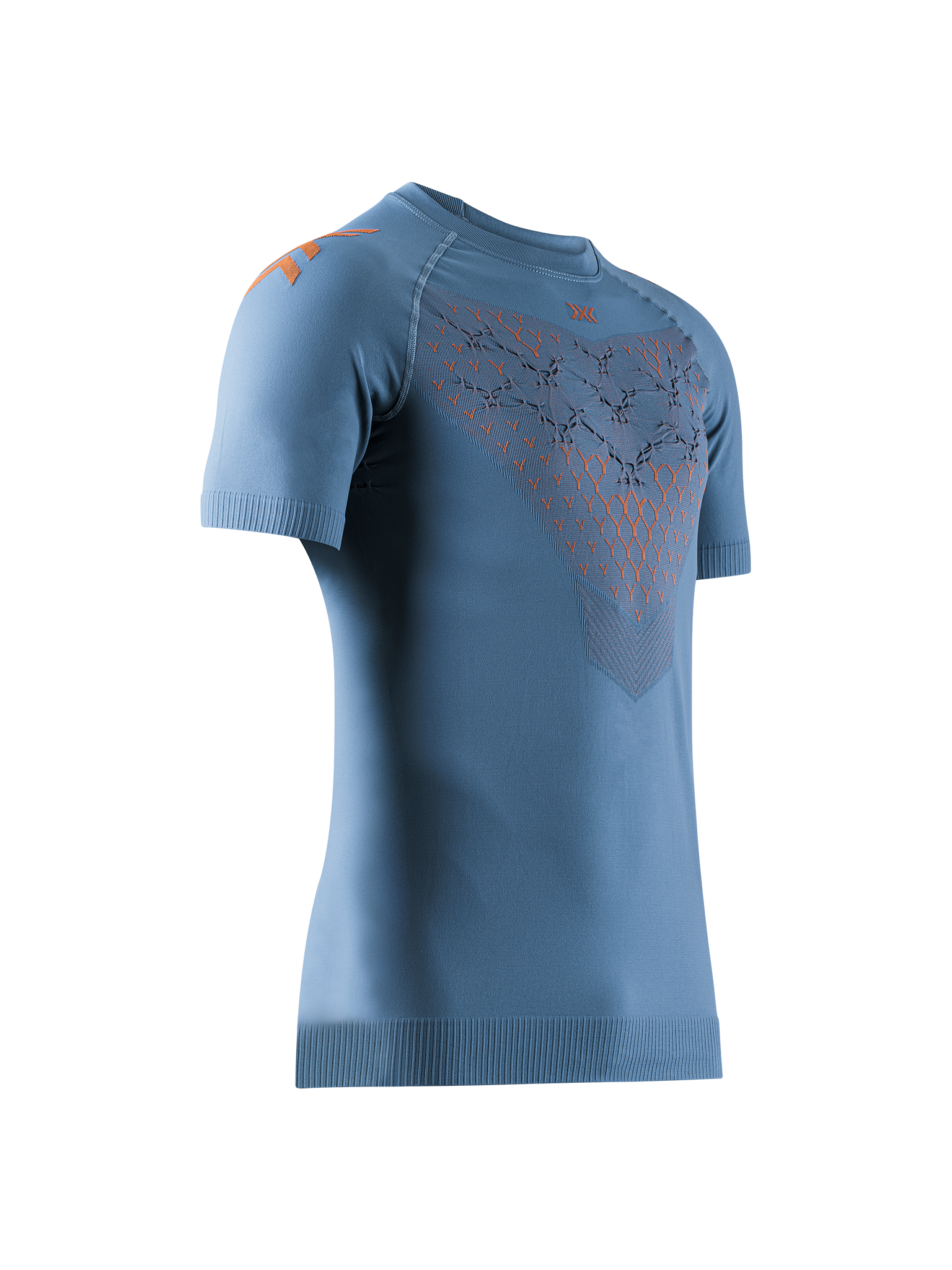 X-BIONIC TWYCE RUN SHIRT SS MEN - Mineral Blue Orange - T-Shirts - 6 of 10