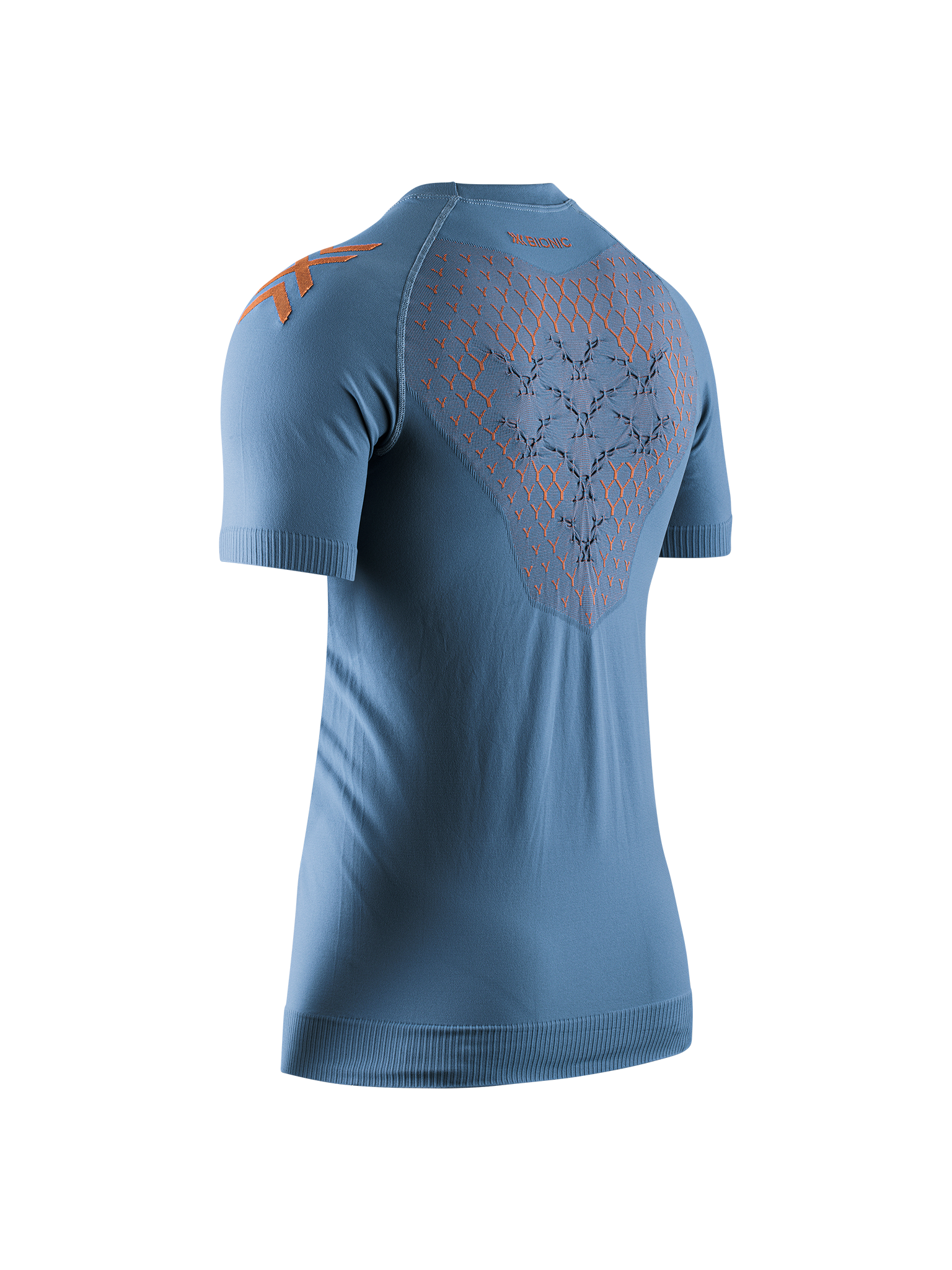 X-BIONIC TWYCE RUN SHIRT SS MEN - Mineral Blue Orange - T-Shirts - 7 of 10