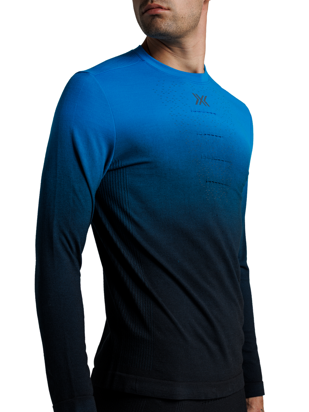 X-BIONIC MIGHTYWOOL SHIRT LS MEN - Eternal Ice X Black - Longsleeves - 10 of 11