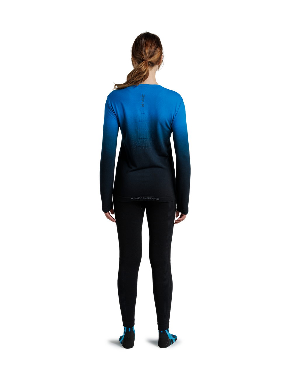 X-BIONIC MIGHTYWOOL SHIRT LS WMN - Eternal Ice X Black - Longsleeves - 10 of 11