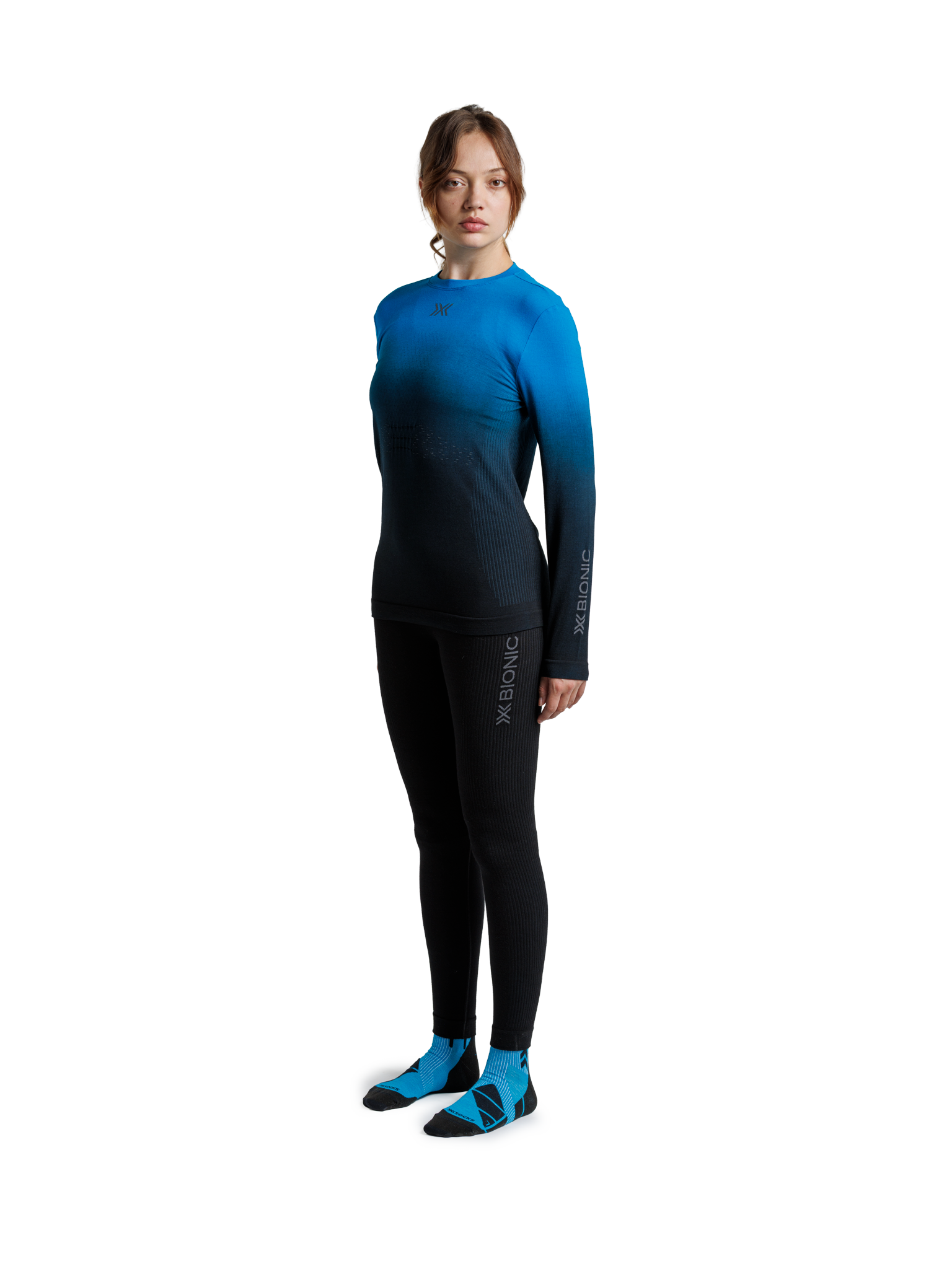 X-BIONIC MIGHTYWOOL SHIRT LS WMN - Eternal Ice X Black - Longsleeves - 9 of 11