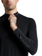 X-BIONIC MIGHTYWOOL SHIRT LS 1/2 ZIP MEN - X Black - Longsleeves - 8 of 12