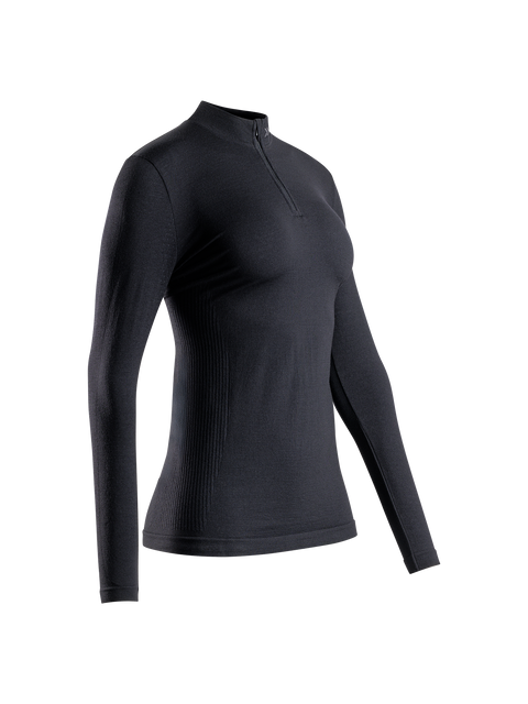 X-BIONIC MIGHTYWOOL SHIRT LS 1/2 ZIP WMN - X Black - Longsleeves - 1 of 12