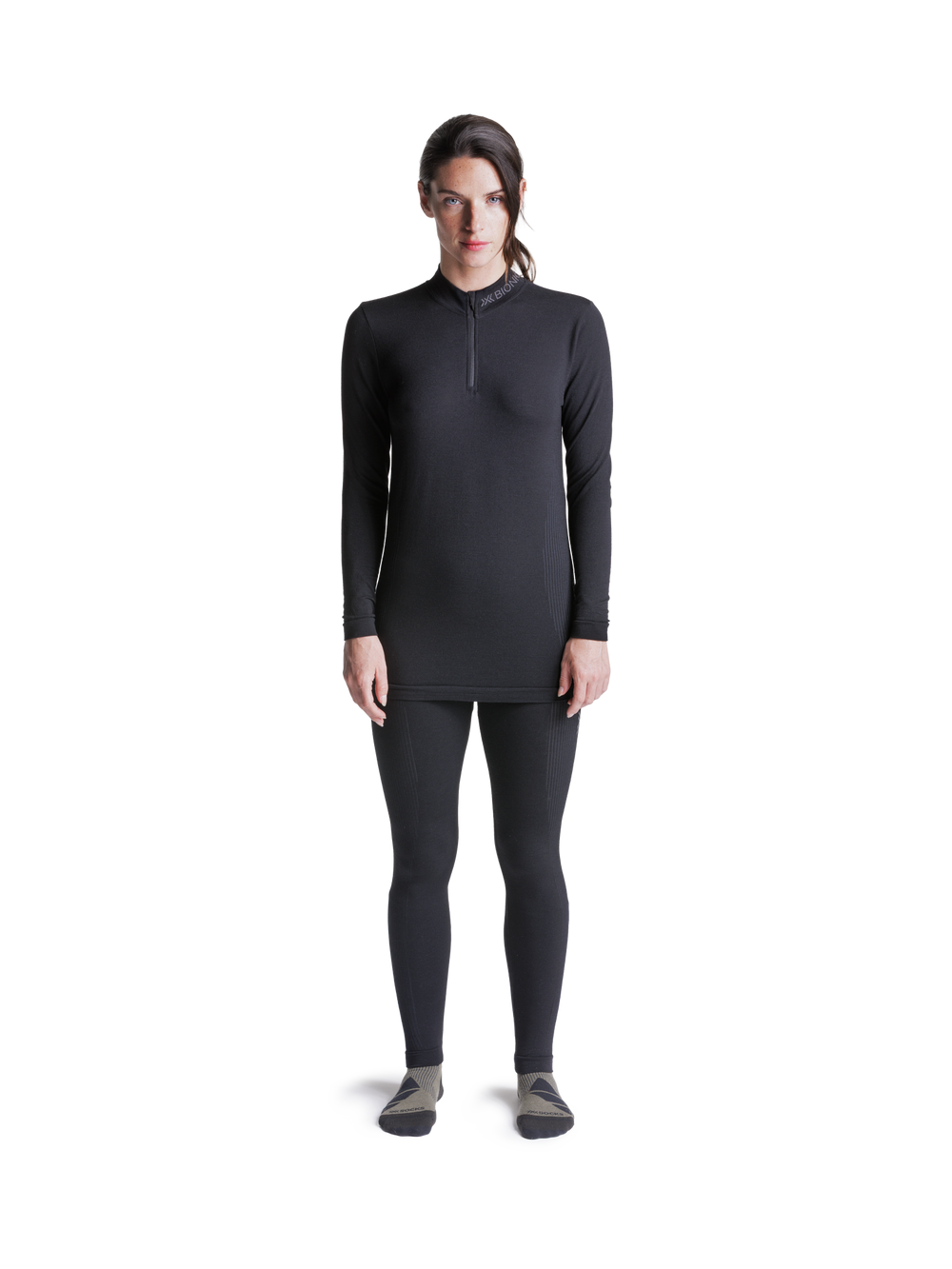 X-BIONIC MIGHTYWOOL SHIRT LS 1/2 ZIP WMN - X Black - Longsleeves - 3 of 12