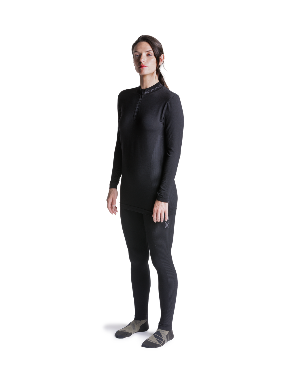 X-BIONIC MIGHTYWOOL SHIRT LS 1/2 ZIP WMN - X Black - Longsleeves - 4 of 12