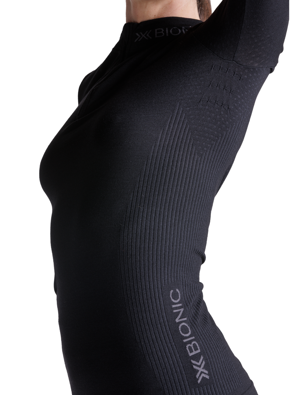 X-BIONIC MIGHTYWOOL SHIRT LS 1/2 ZIP WMN - X Black - Longsleeves - 9 of 12