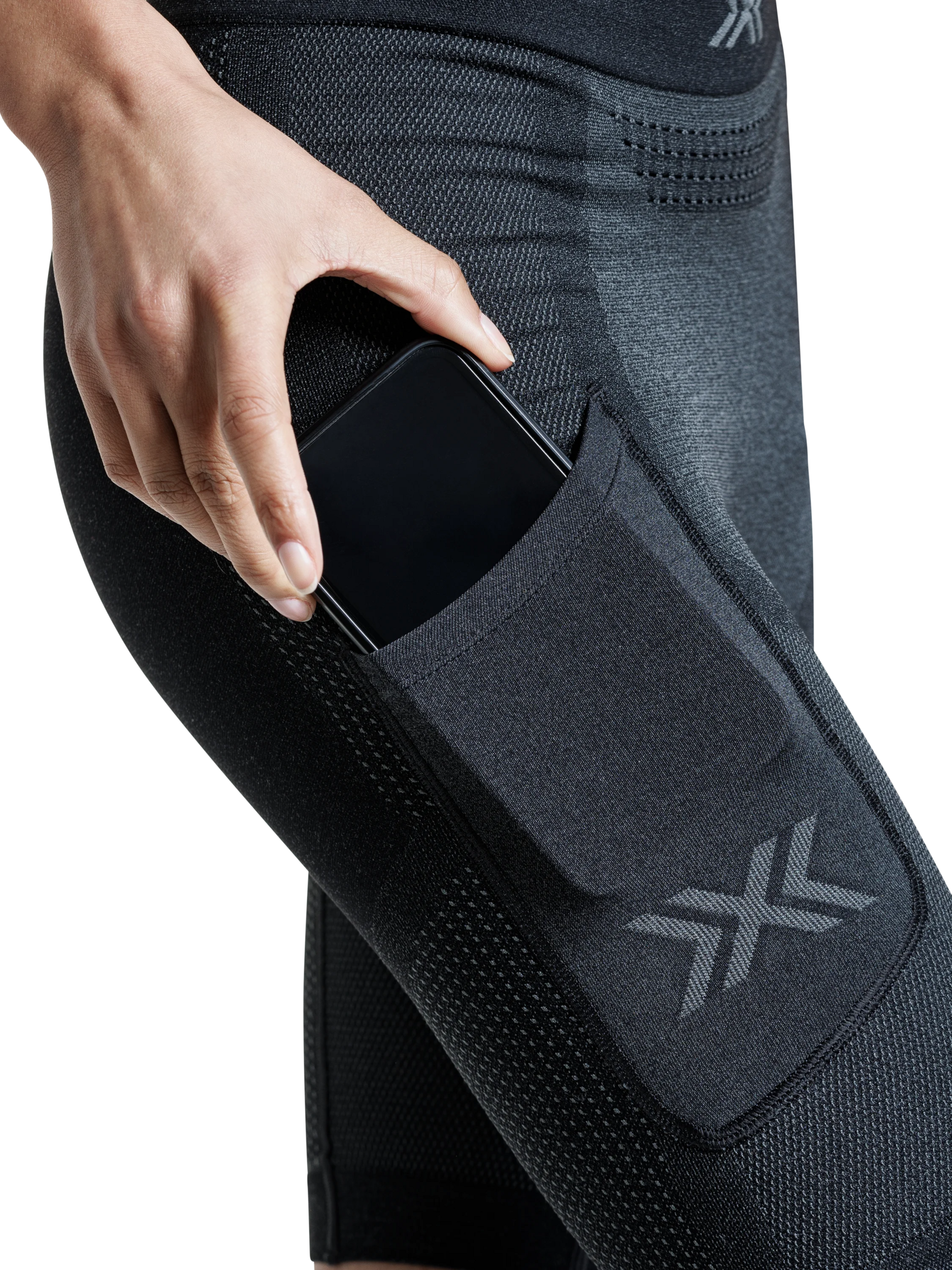X-BIONIC XCEED RUN SHORT TIGHTS WMN - X Black Rhino Grey - Shorts - 12 of 20
