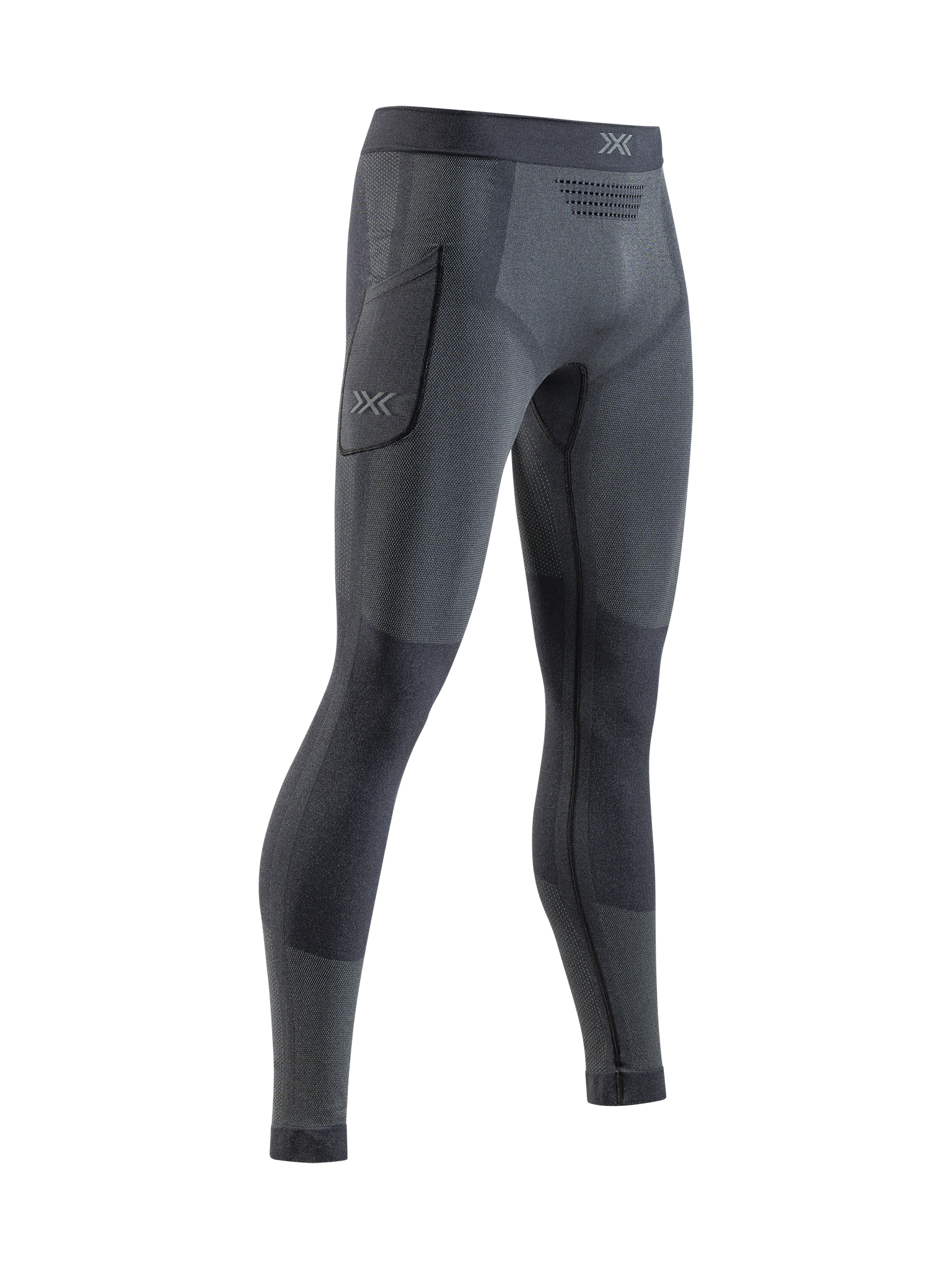 X-BIONIC XCEED RUN LONG TIGHTS MEN - X Black Rhino Grey - Pants - 1 of 7
