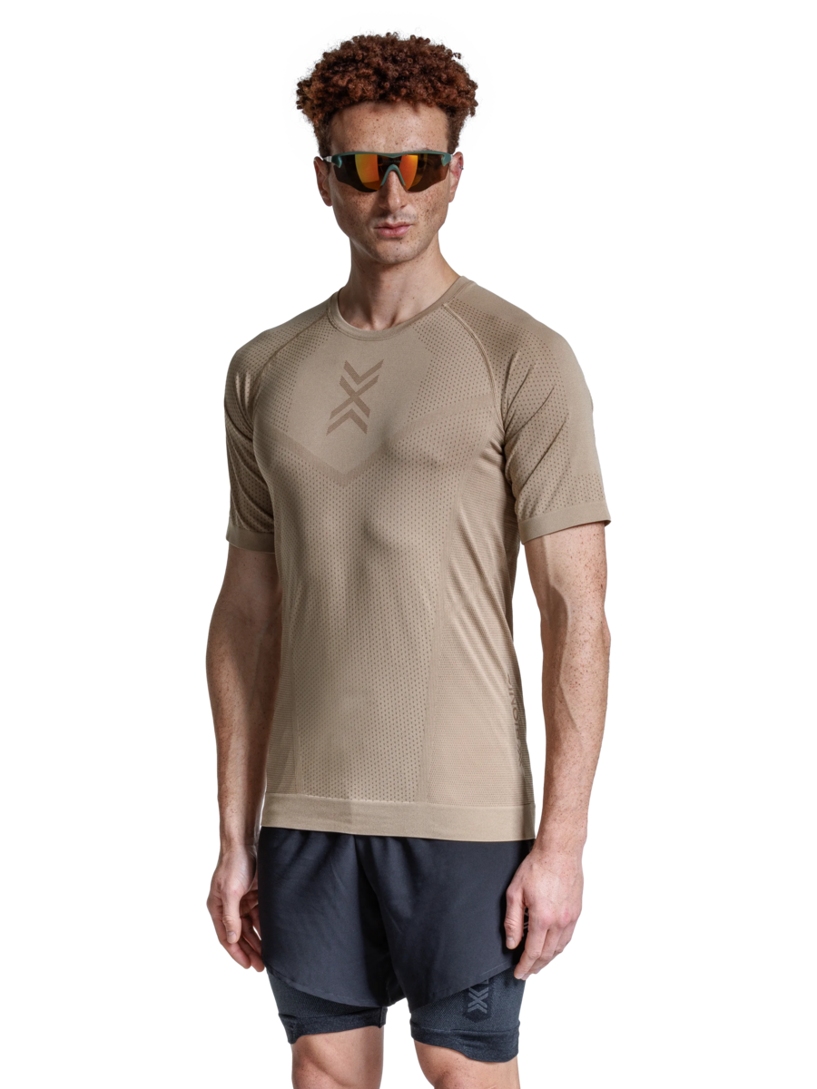 X-BIONIC XCEED RUN SHIRT SS MEN - Sand Dark Sand - T-Shirts - 19 of 32