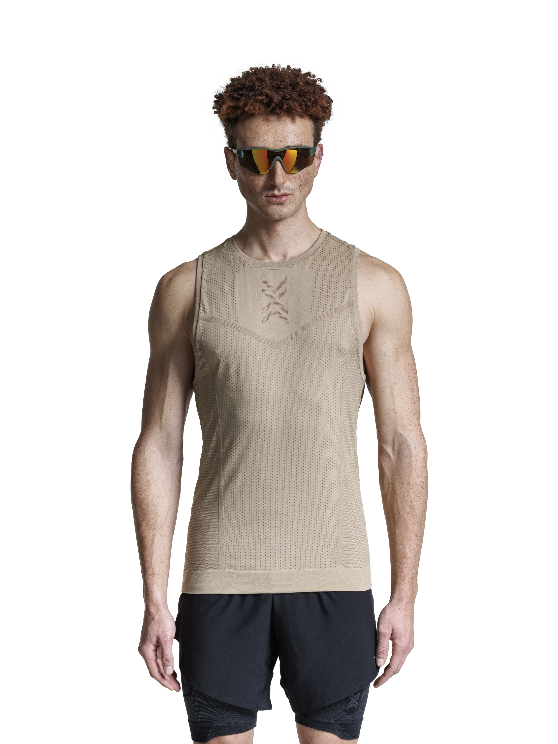 X-BIONIC XCEED RUN TANK TOP MEN - Sand Dark Sand - Tanks - 9 of 9