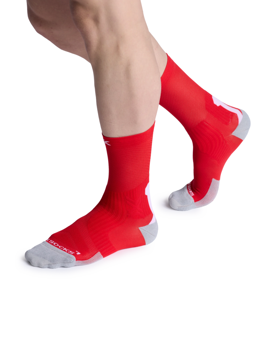 X-SOCKS BIKE PERFORM CREW - Rocket Red - Crew - 14 of 28