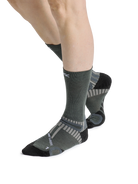 X-SOCKS HIKE PERFORM MERINO CREW - Heather Olive - Crew - 6 of 12