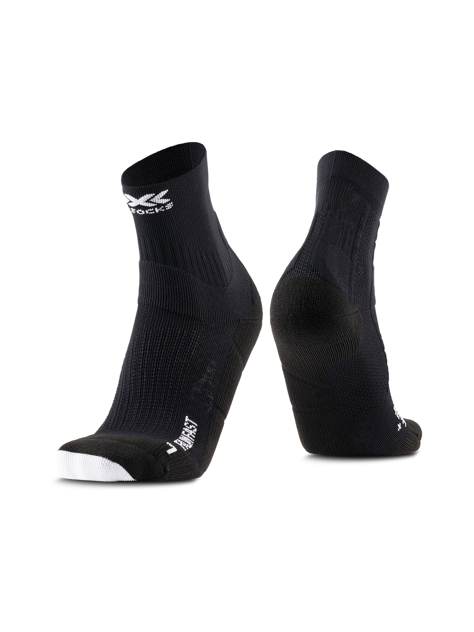 X-SOCKS RUN FAST 4.0 - Opal Black Arctic White - Crew - 1 of 6