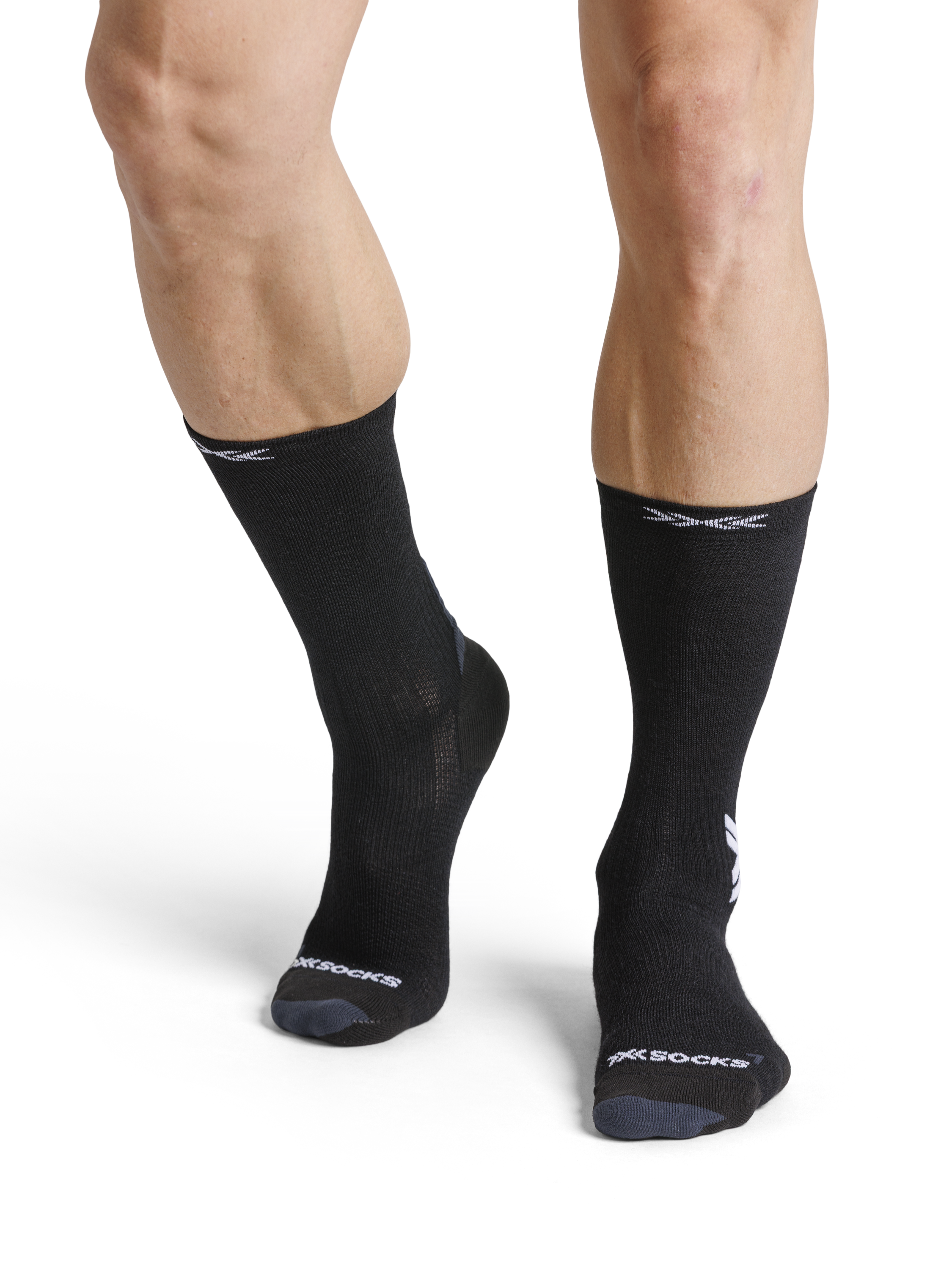 X-SOCKS RUN DISCOVER MERINO CREW - X Black Light Grey - Crew - 2 of 7