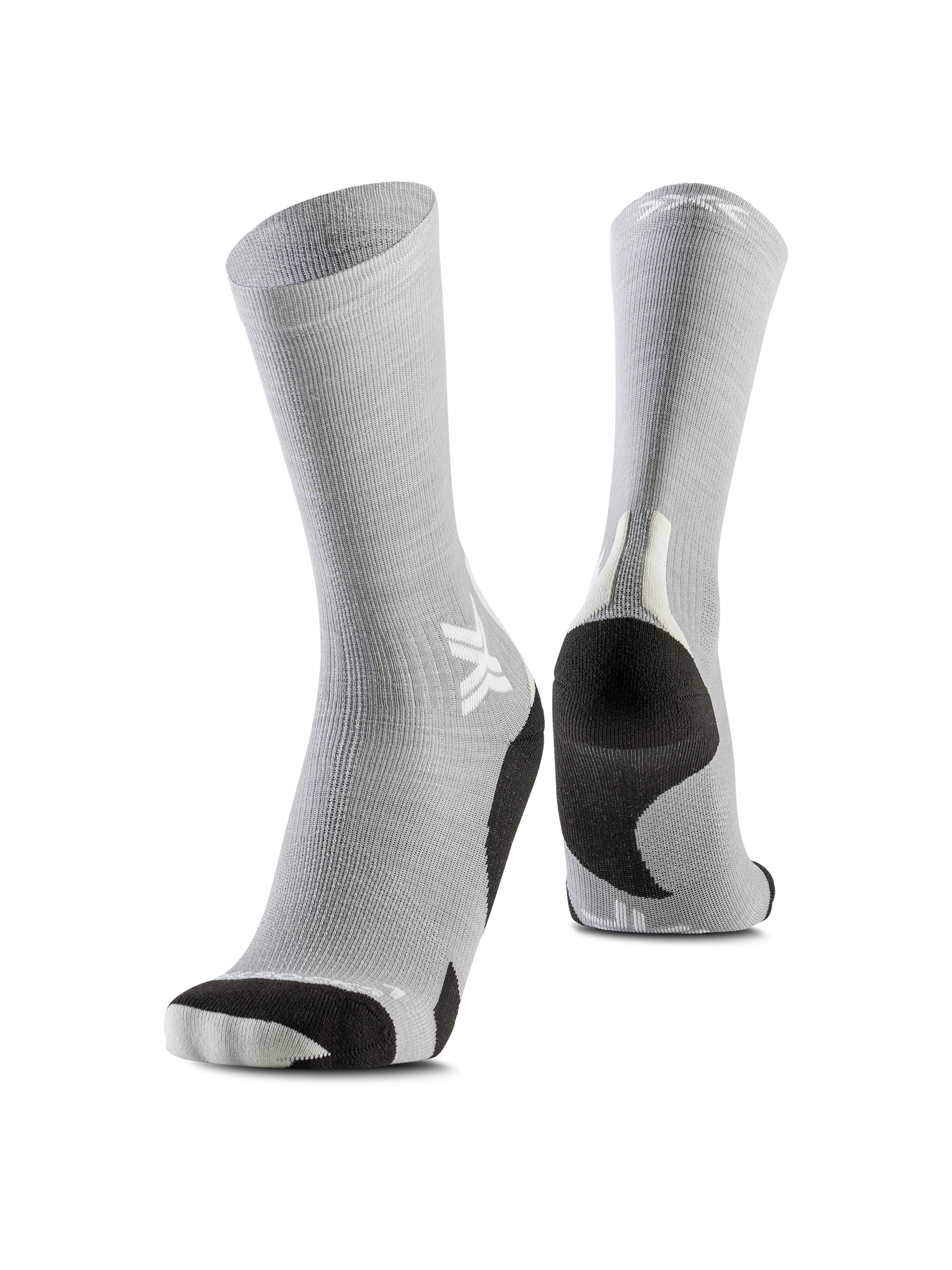 X-SOCKS RUN DISCOVER MERINO CREW - Seal Grey Light Sand - Crew - 4 of 7
