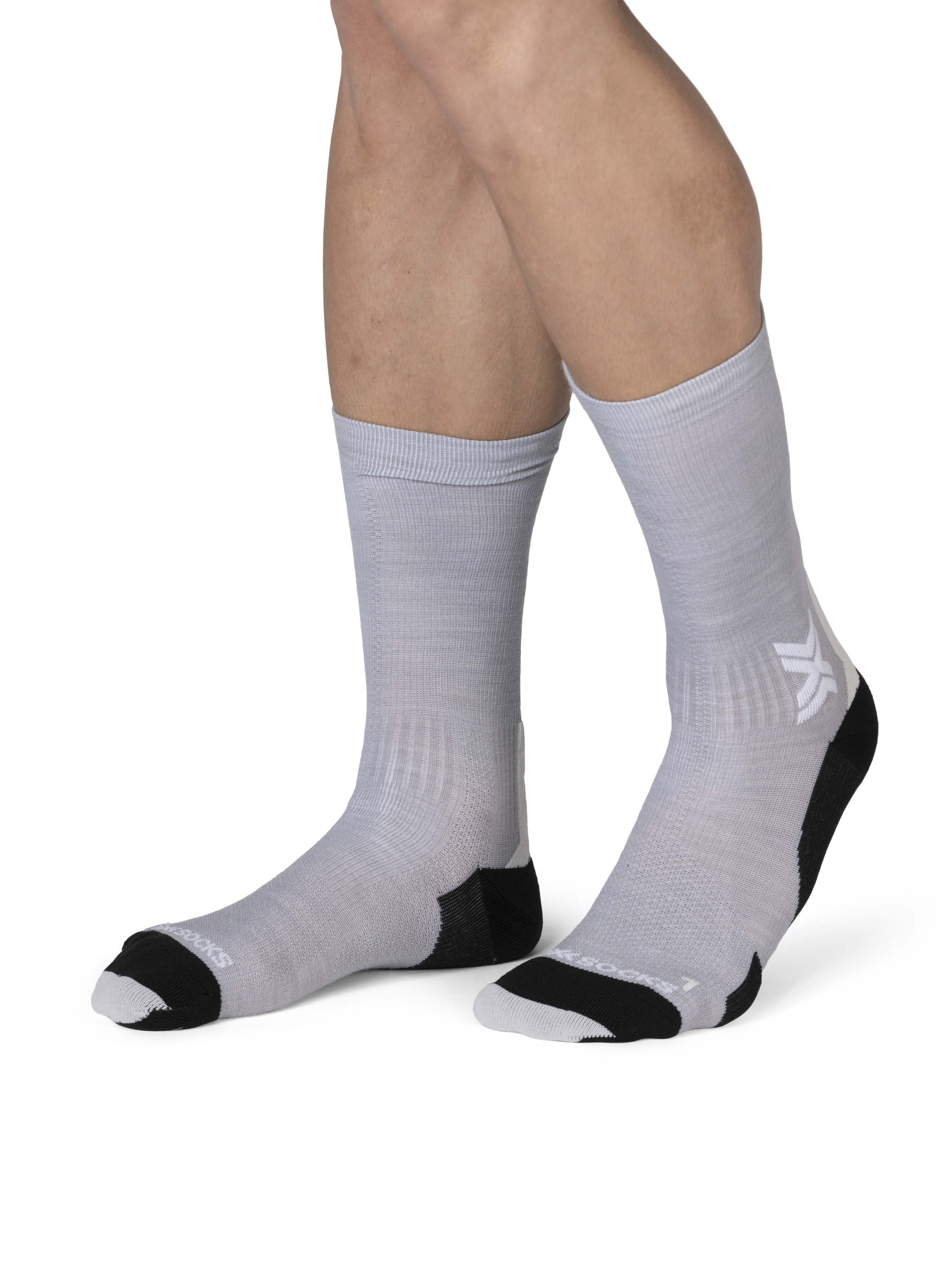 X-SOCKS RUN DISCOVER MERINO CREW - Seal Grey Light Sand - Crew - 6 of 7