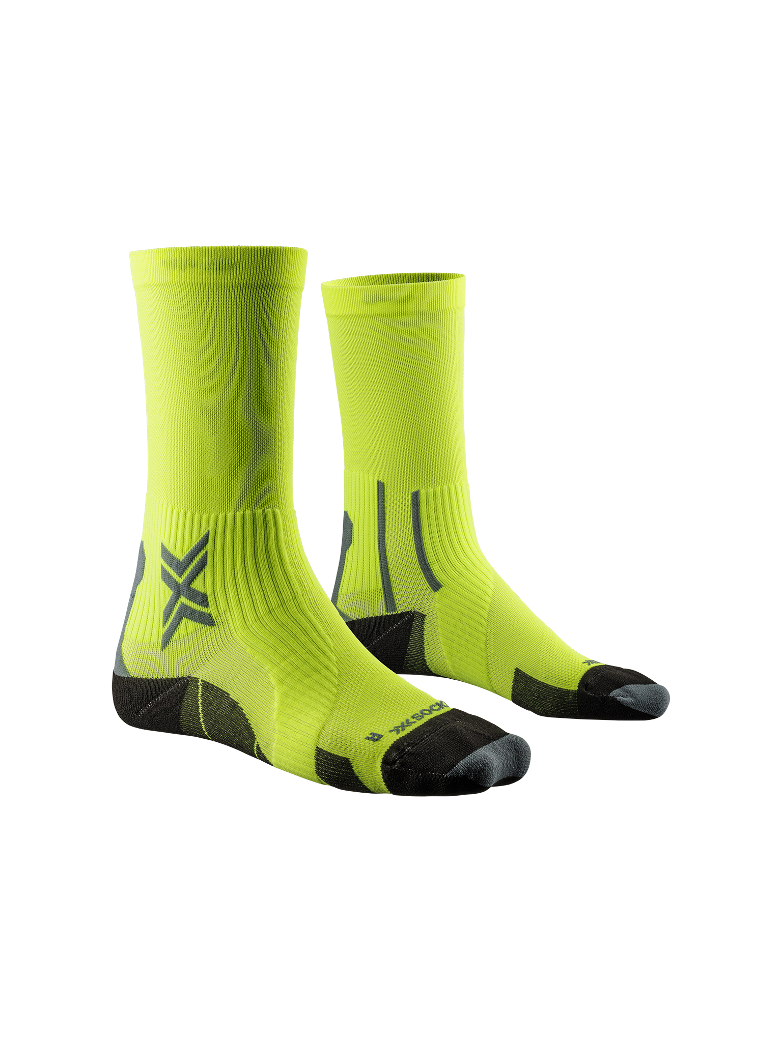 X-SOCKS RUN PERFORM CREW - Fluo Yellow Opal Black - Crew - 10 of 22