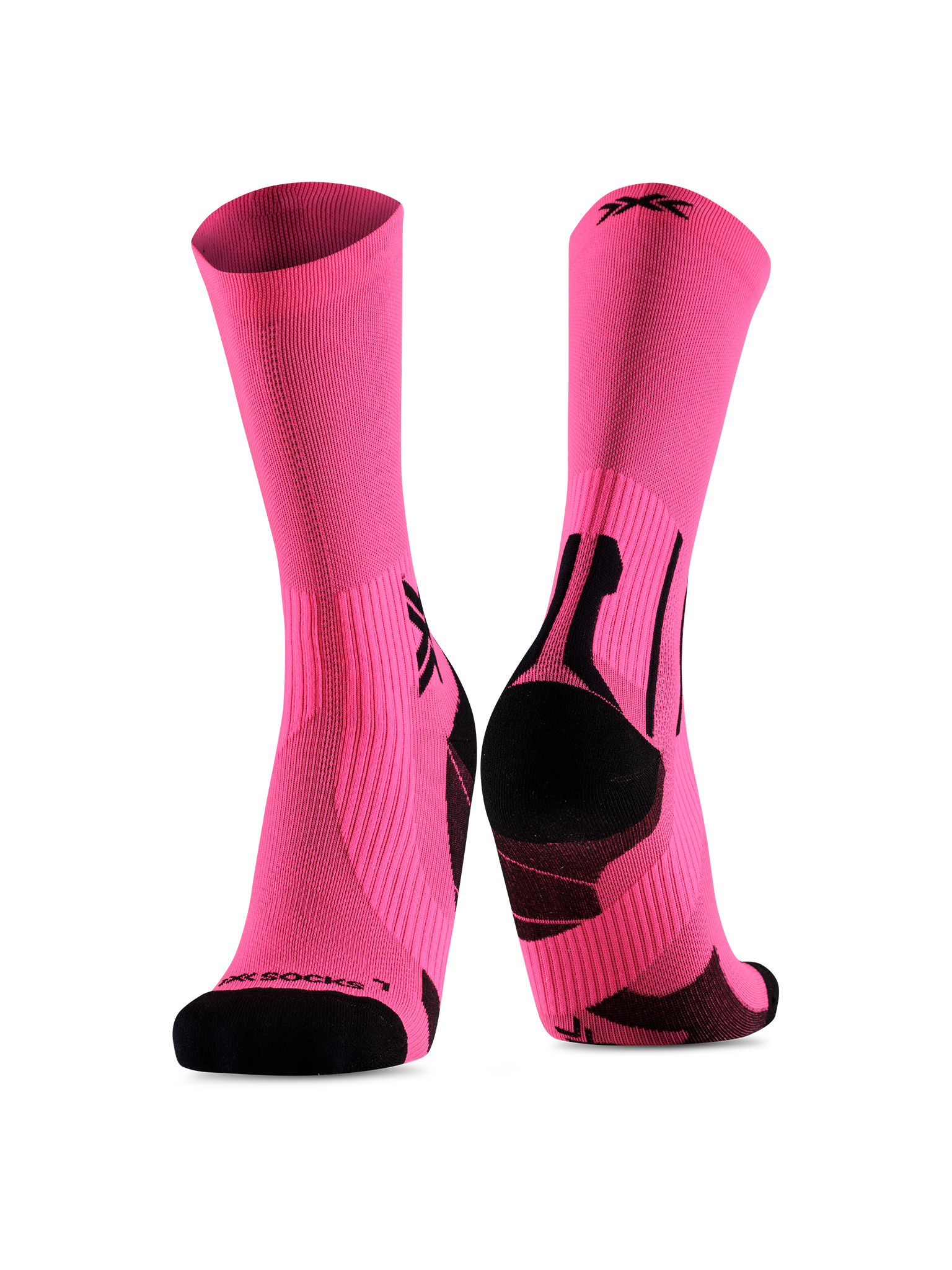 X-SOCKS RUN PERFORM CREW - Fluo Pink X Black - Crew - 19 of 22