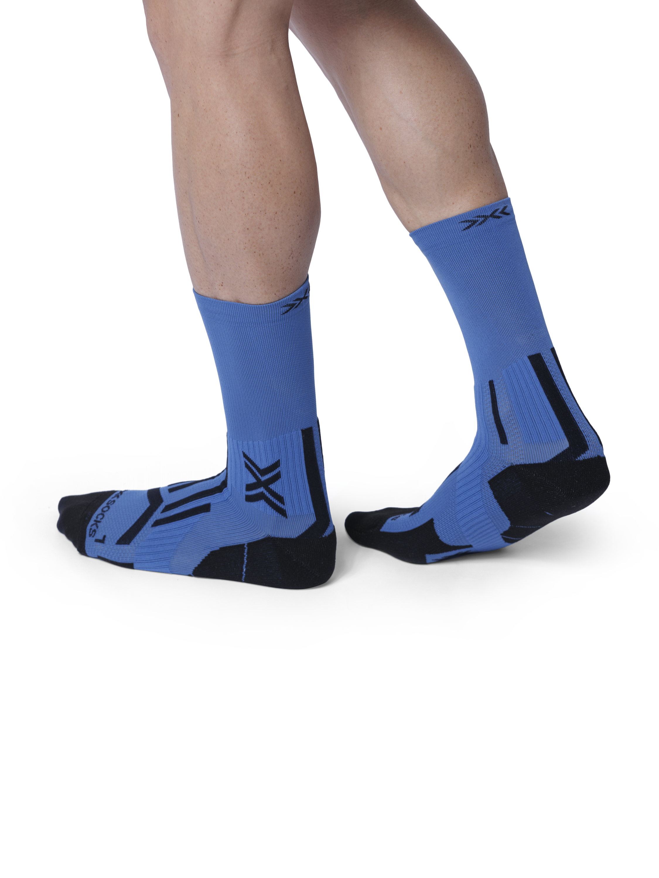 X-SOCKS TRAILRUN PERFORM CREW - Mineral Blue X Black - Crew - 10 of 15