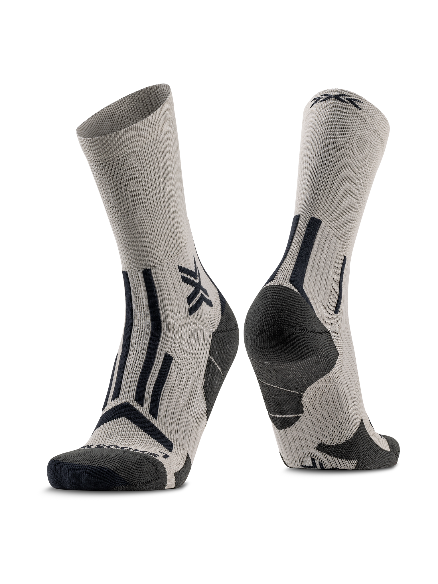 X-SOCKS TRAILRUN PERFORM CREW - Pearl Grey Charcoal - Crew - 7 of 15