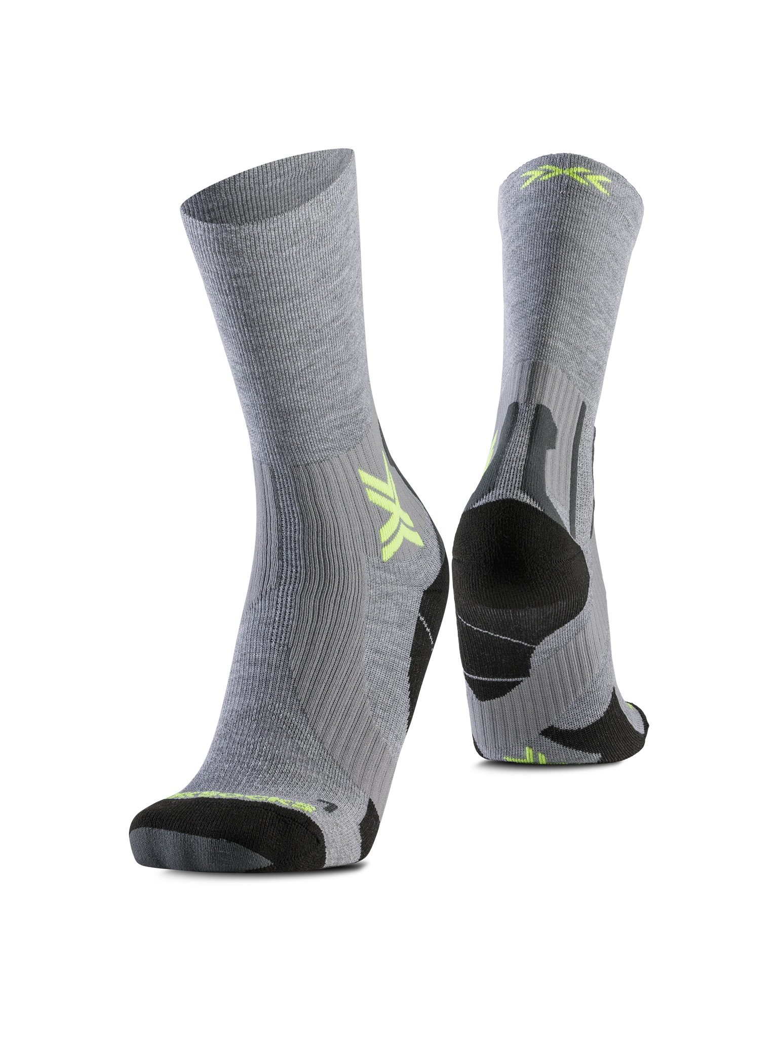 X-SOCKS RUN PERFORM WARM CREW - Rhino Grey Canary - Crew - 1 of 9