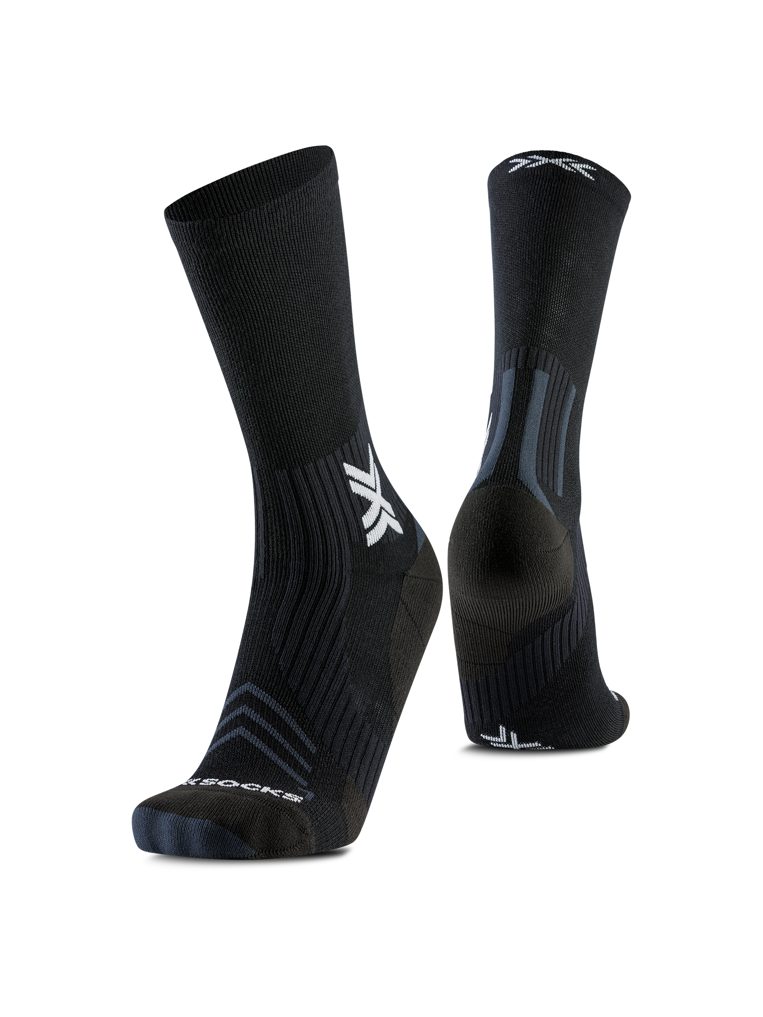 X-SOCKS RUN EXPERT SILK MERINO CREW - X Black Light Grey - Crew - 1 of 8