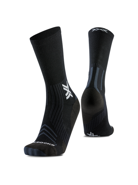 X-SOCKS RUN EXPERT SILK MERINO CREW - X Black Light Grey - Crew - 1 of 8