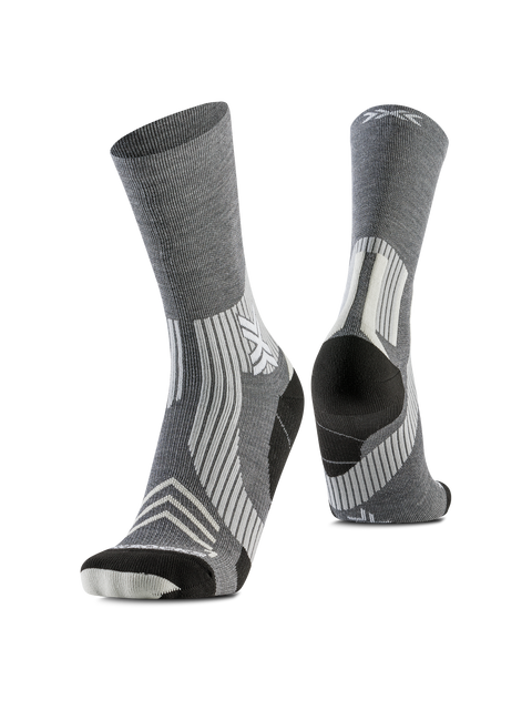 X-SOCKS RUN EXPERT SILK MERINO CREW - Seal Grey Light Sand - Crew - 2 of 8