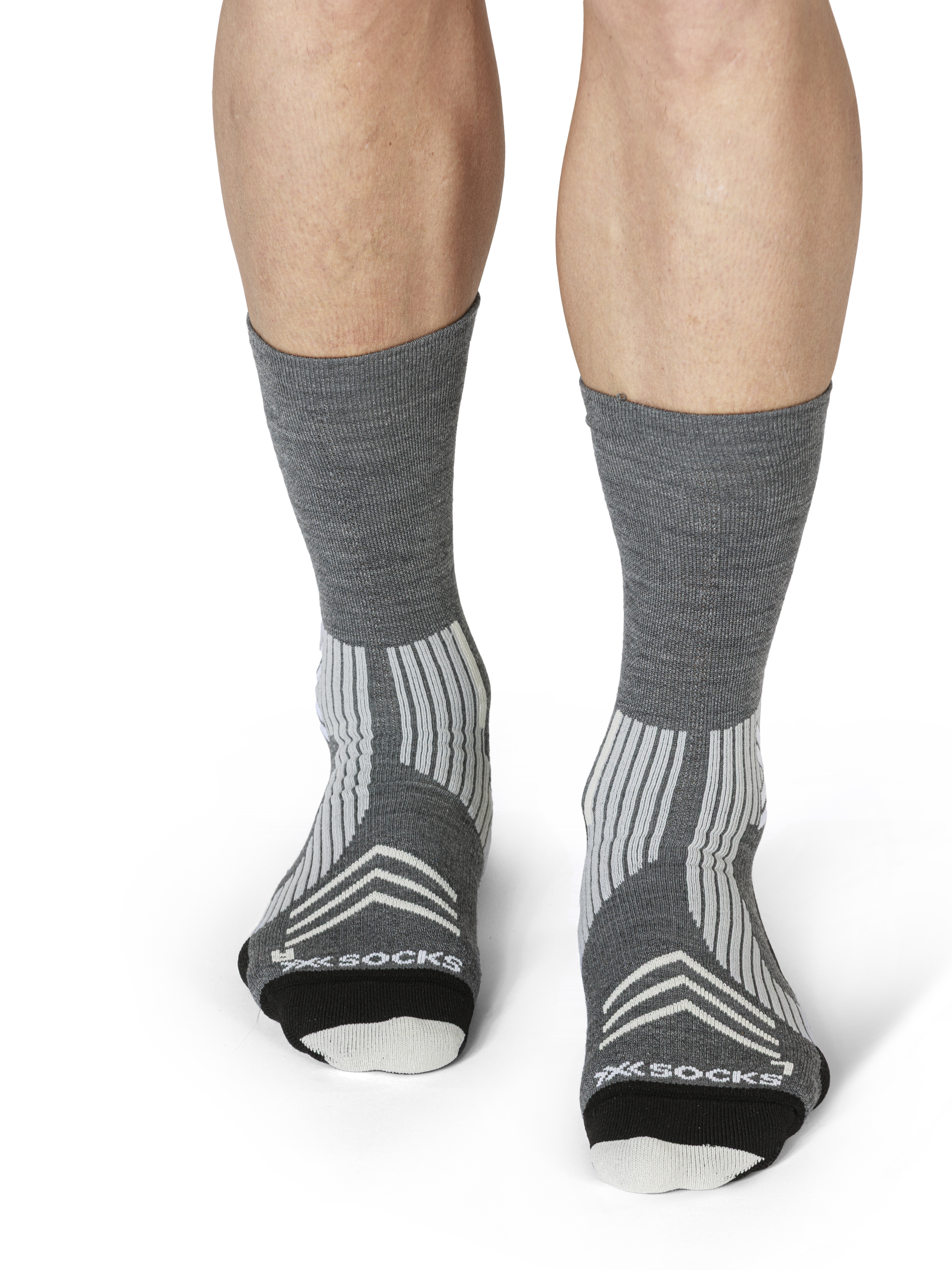 X-SOCKS RUN EXPERT SILK MERINO CREW - Seal Grey Light Sand - Crew - 3 of 8