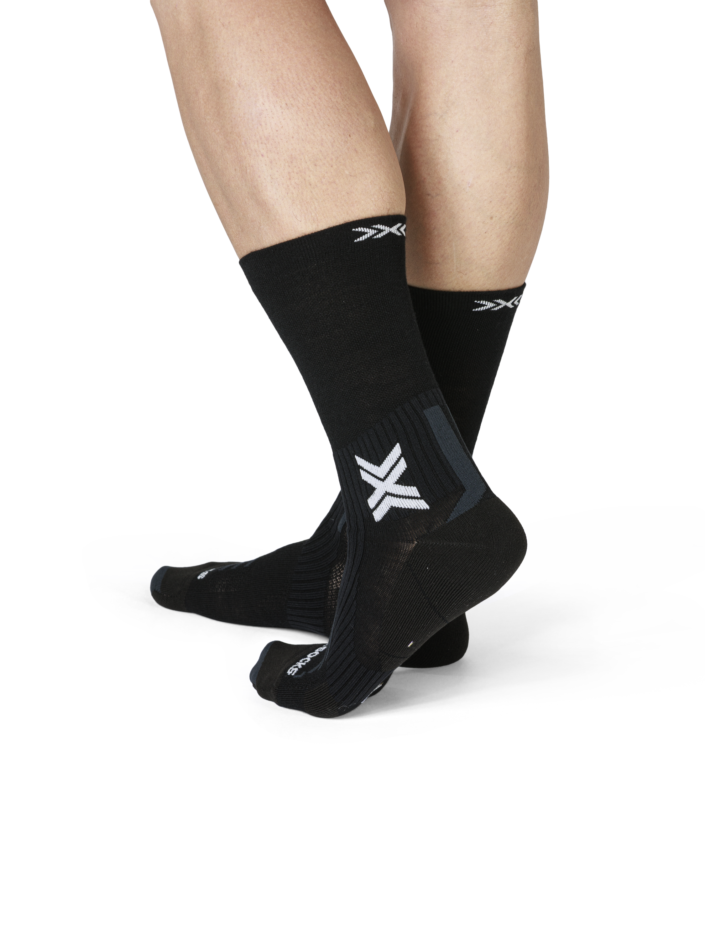 X-SOCKS RUN EXPERT SILK MERINO CREW - Seal Grey Light Sand - Crew - 4 of 8