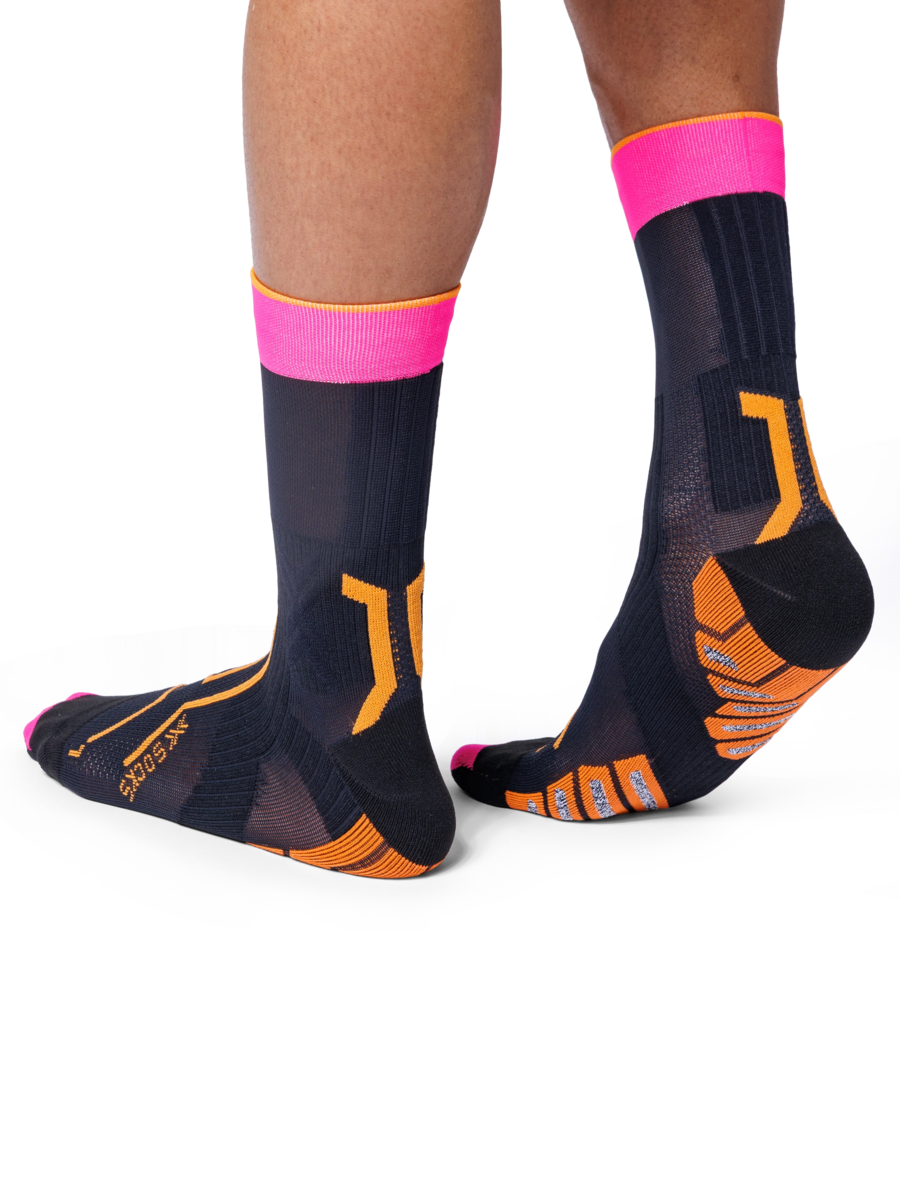X-SOCKS TRAILRUN TERRASKIN EXPERT CREW - X Black Fluo Pink Blazing Orange - Crew - 2 of 22