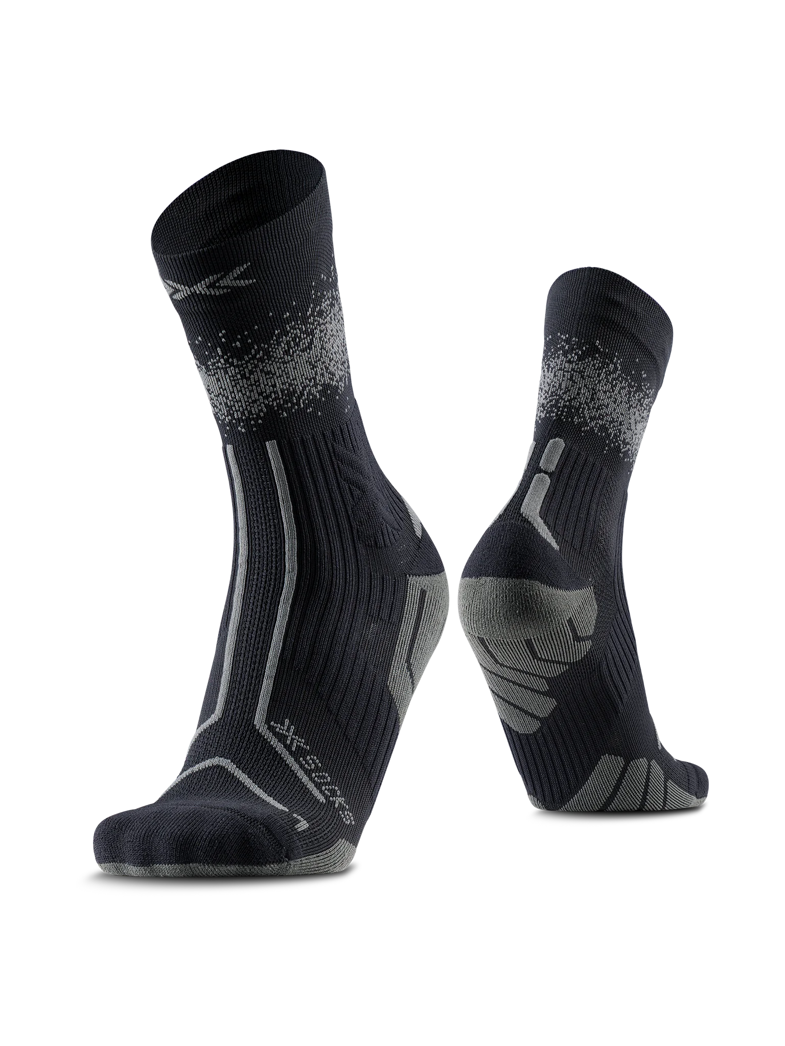 X-SOCKS TRAILRUN TERRASKIN PERFORM CREW - X Black Rhino Grey - Crew - 1 of 20