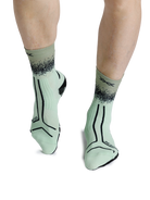 X-SOCKS TRAILRUN TERRASKIN PERFORM CREW - Digital Lime X Black - Crew - 6 of 20