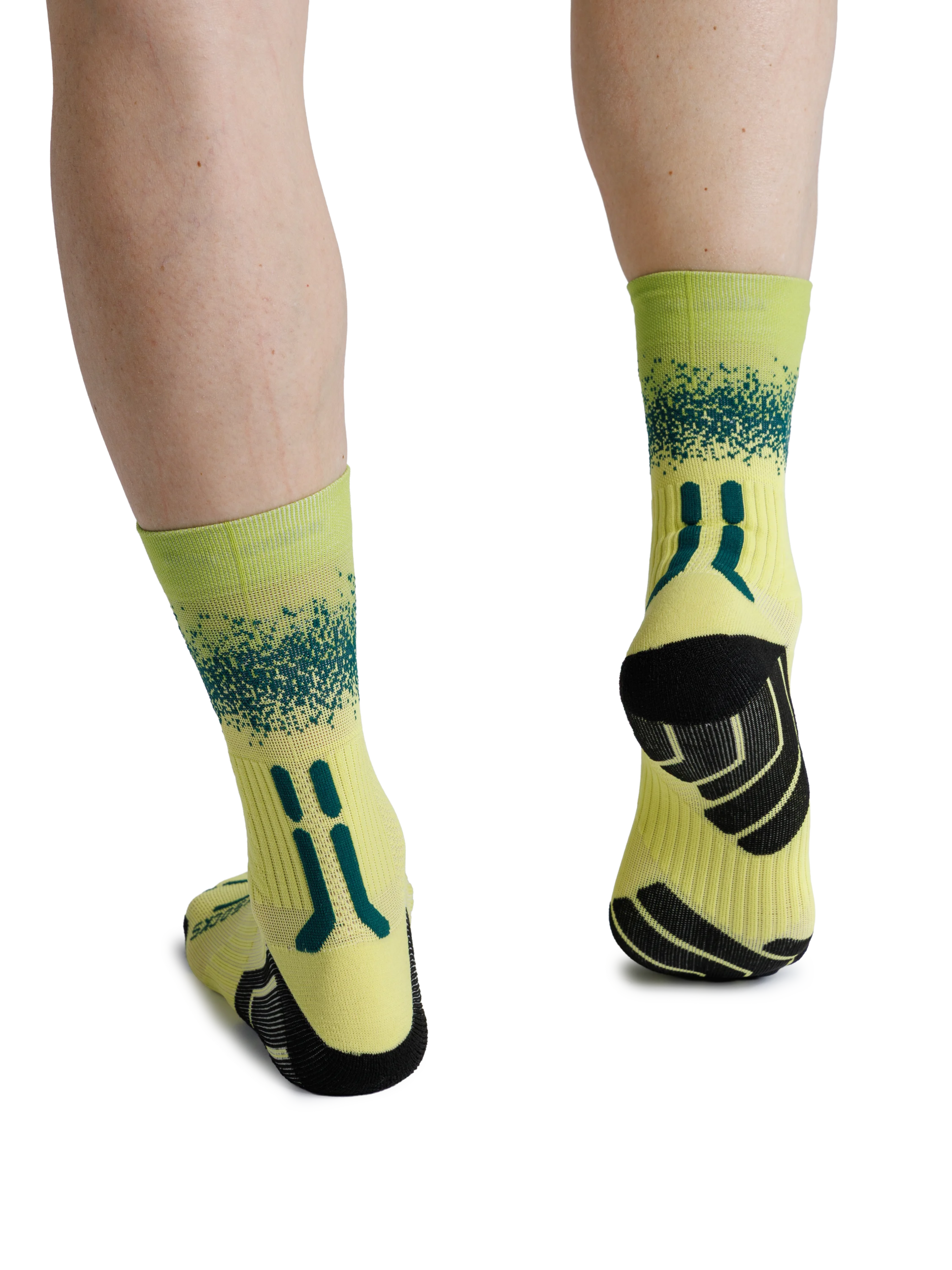 X-SOCKS TRAILRUN TERRASKIN PERFORM CREW - Electric Energy Dark Green - Crew - 18 of 20