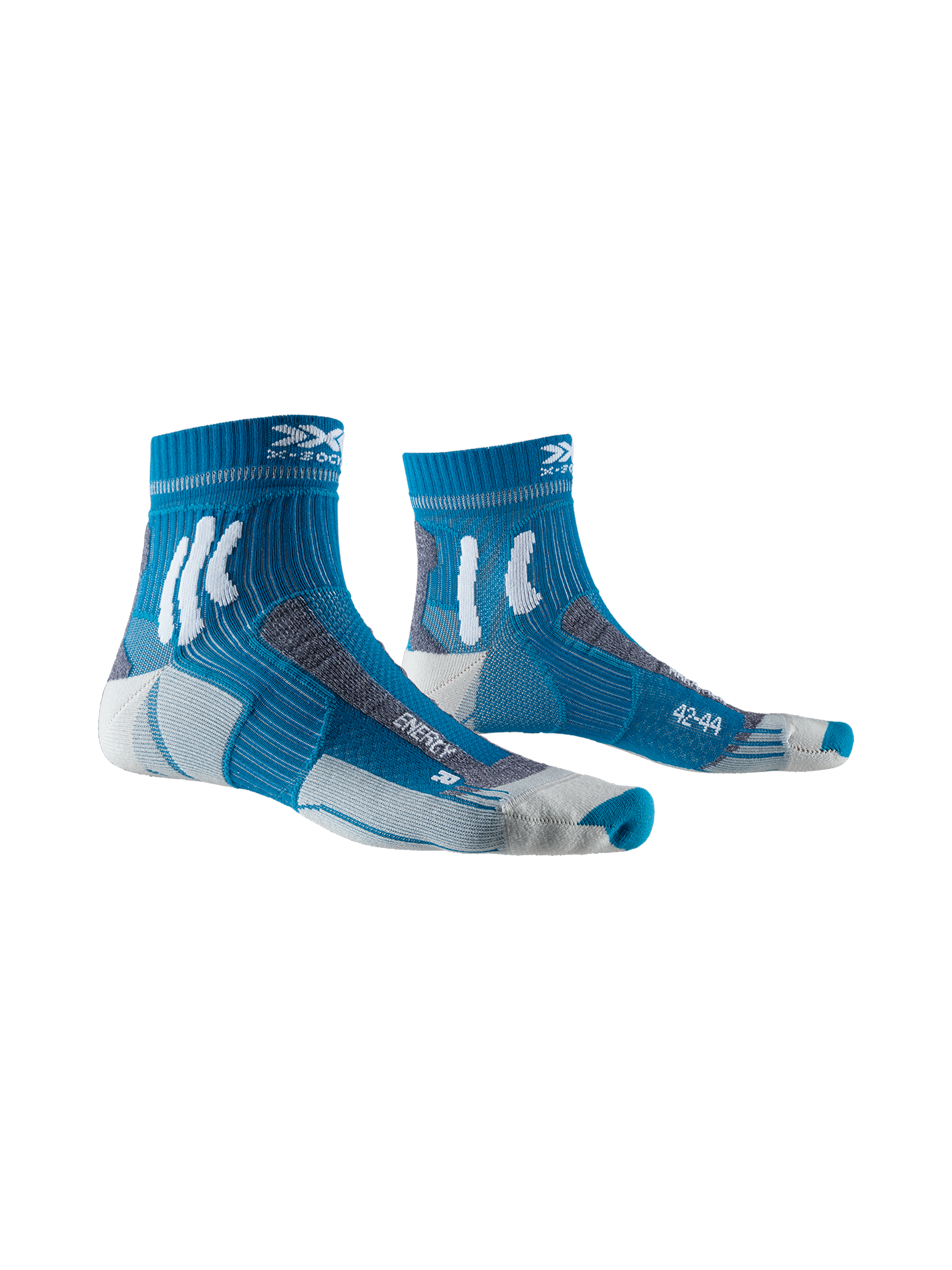X-SOCKS MARATHON ENERGY - Teal Blue Arctic White - Ankle - 5 of 11