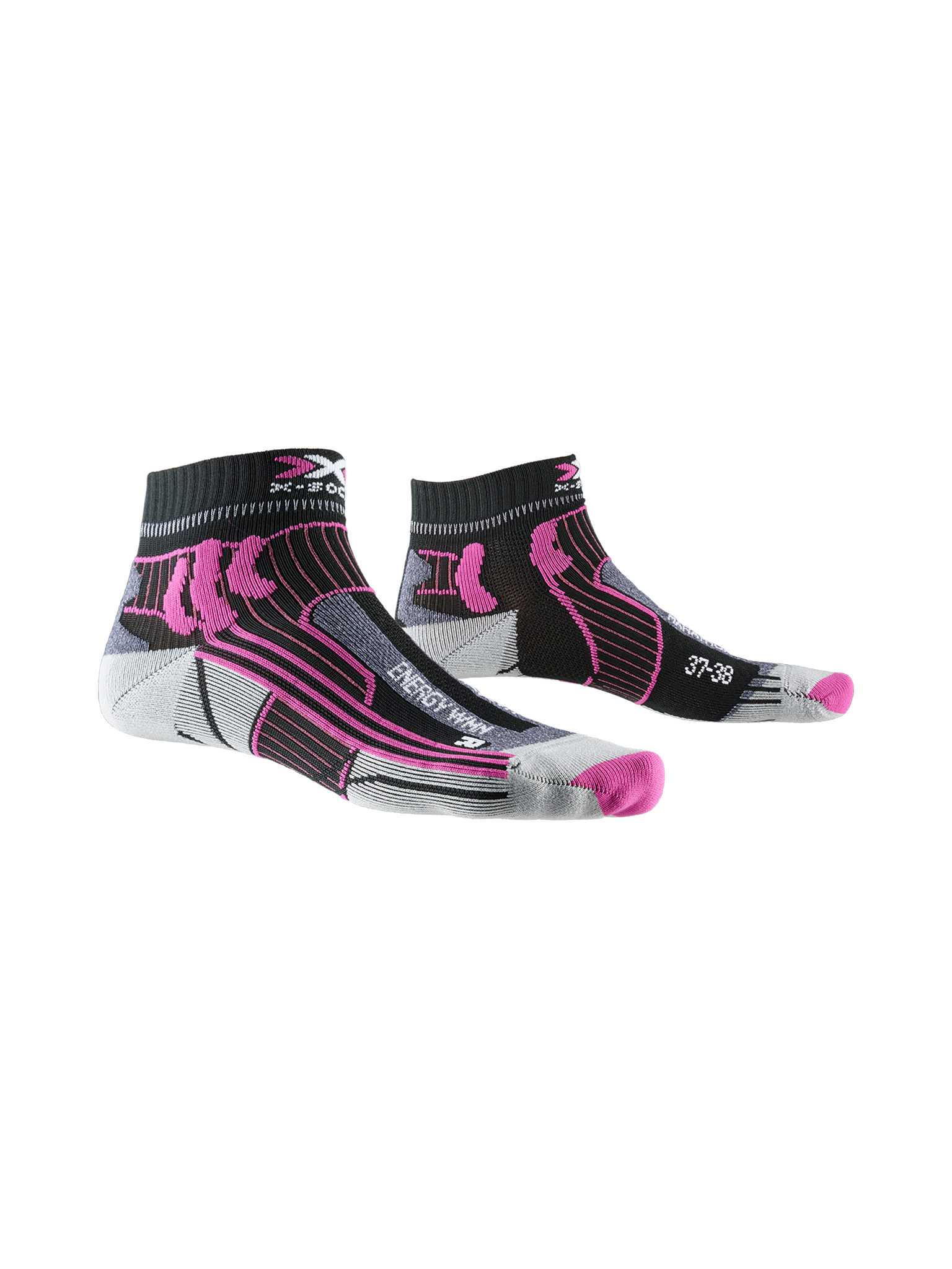 X-SOCKS MARATHON ENERGY WMN - Opal Black Flamingo Pink - Ankle - 3 of 7