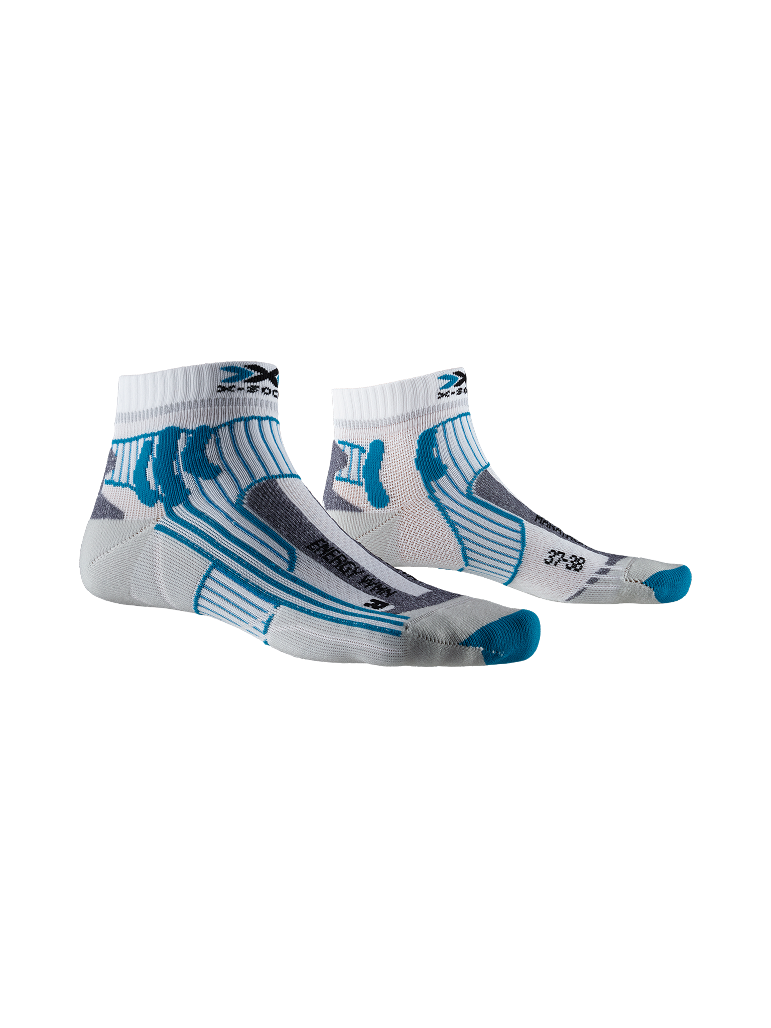 X-SOCKS MARATHON ENERGY WMN - Arctic White Teal Blue - Ankle - 2 of 7
