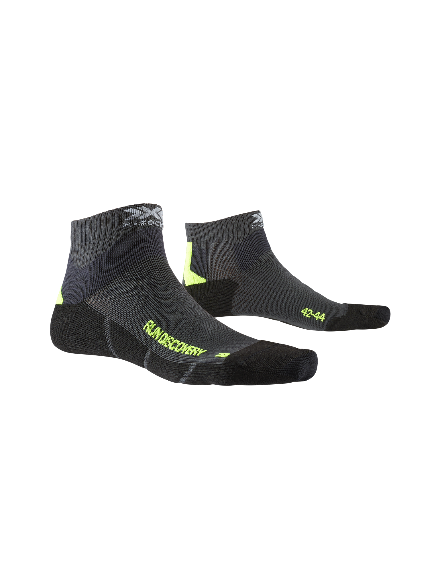 X-SOCKS RUN DISCOVERY 4.0 MEN - Charcoal Phyton Yellow Black - Ankle - 1 of 4