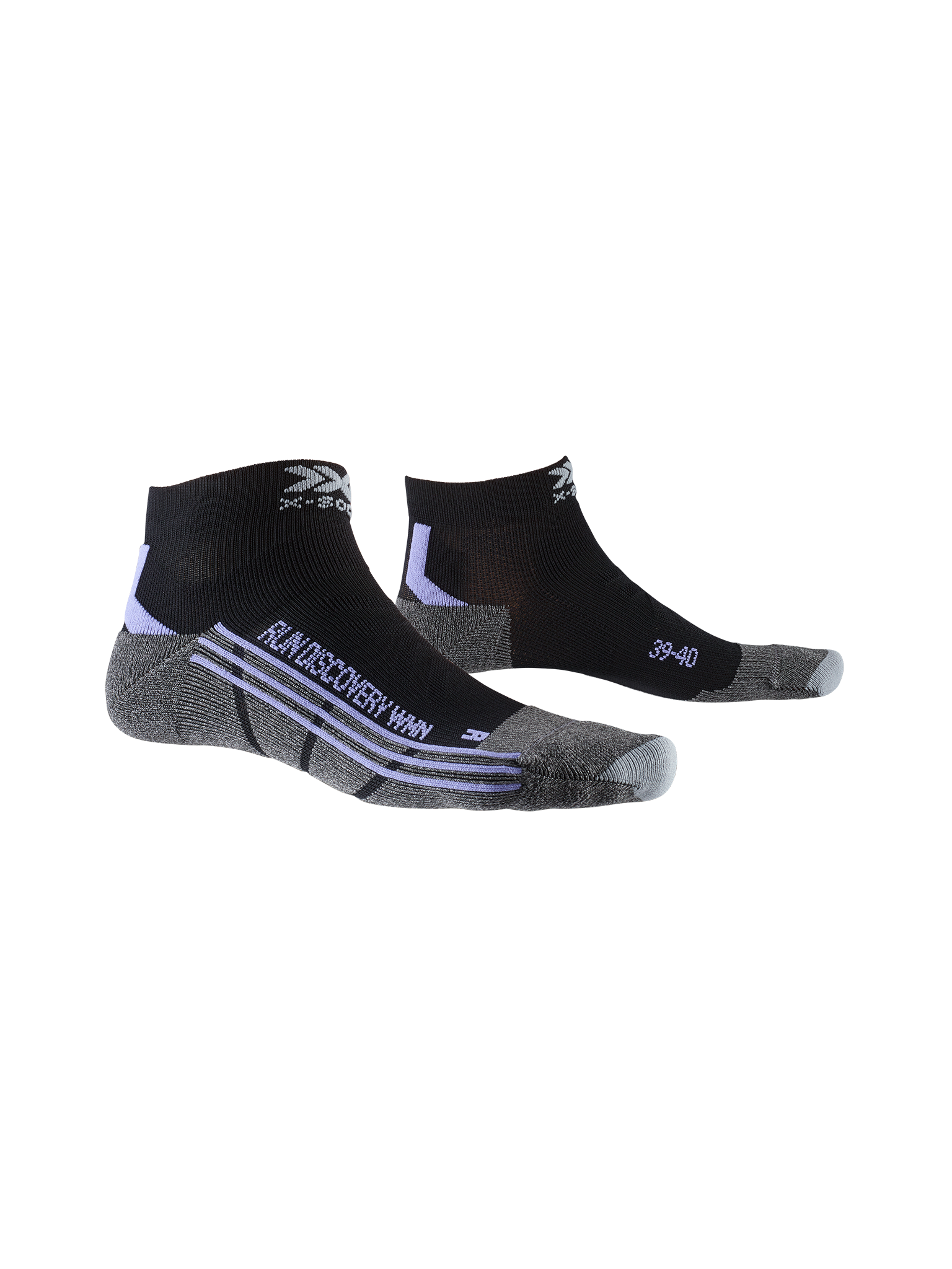 X-SOCKS RUN DISCOVERY 4.0 WMN - Black Stone Grey Melange - Ankle - 1 of 4