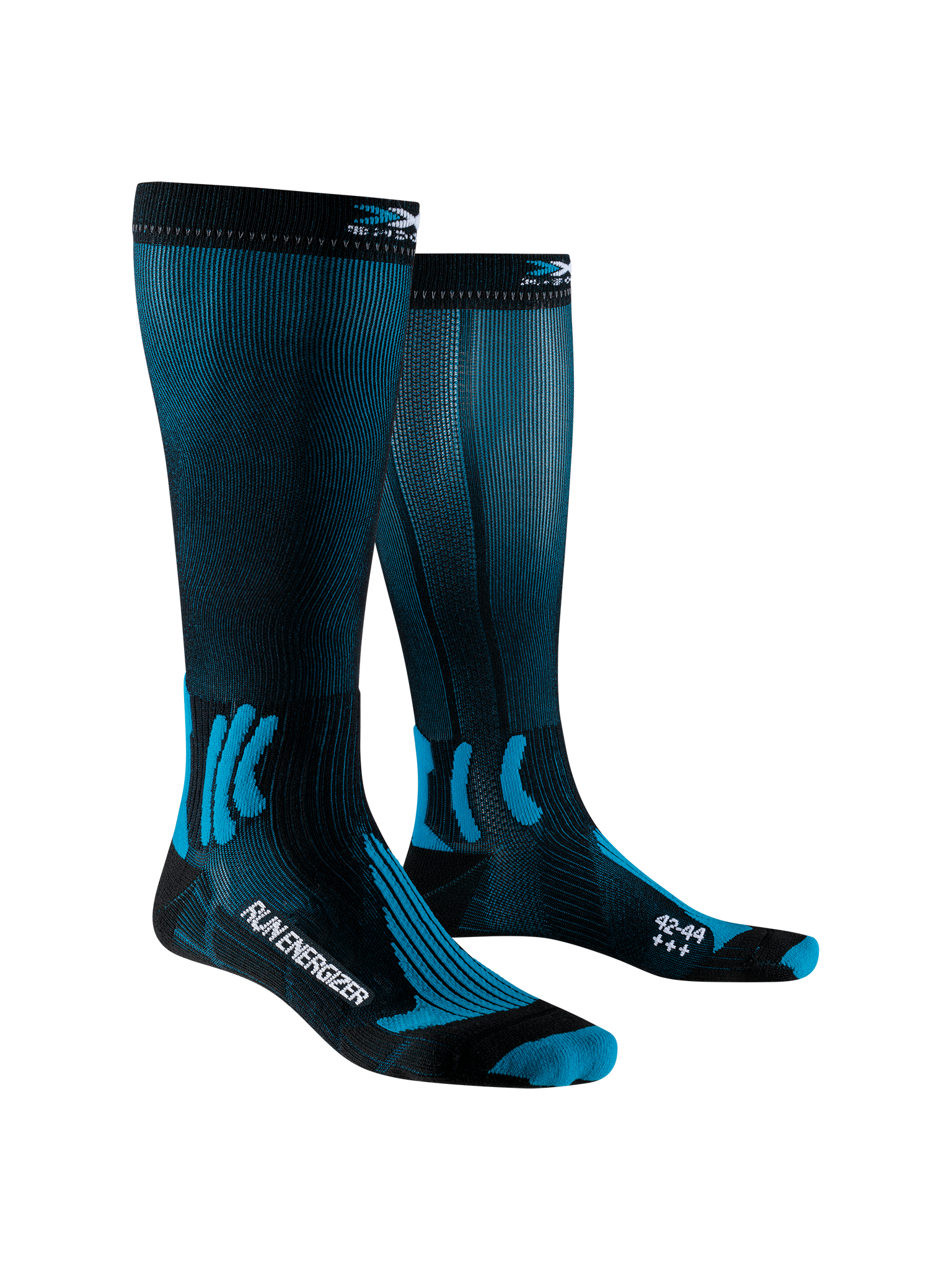 X-SOCKS RUN ENERGIZER 4.0 MEN - Opal Black Twyce Blue - Over The Calf - 1 of 4