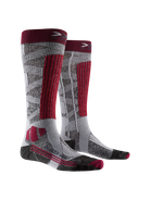 X-SOCKS SKI RIDER SILVER 4.0 WMN - Stone Grey Melange Plum - Over The Calf - 2 of 2