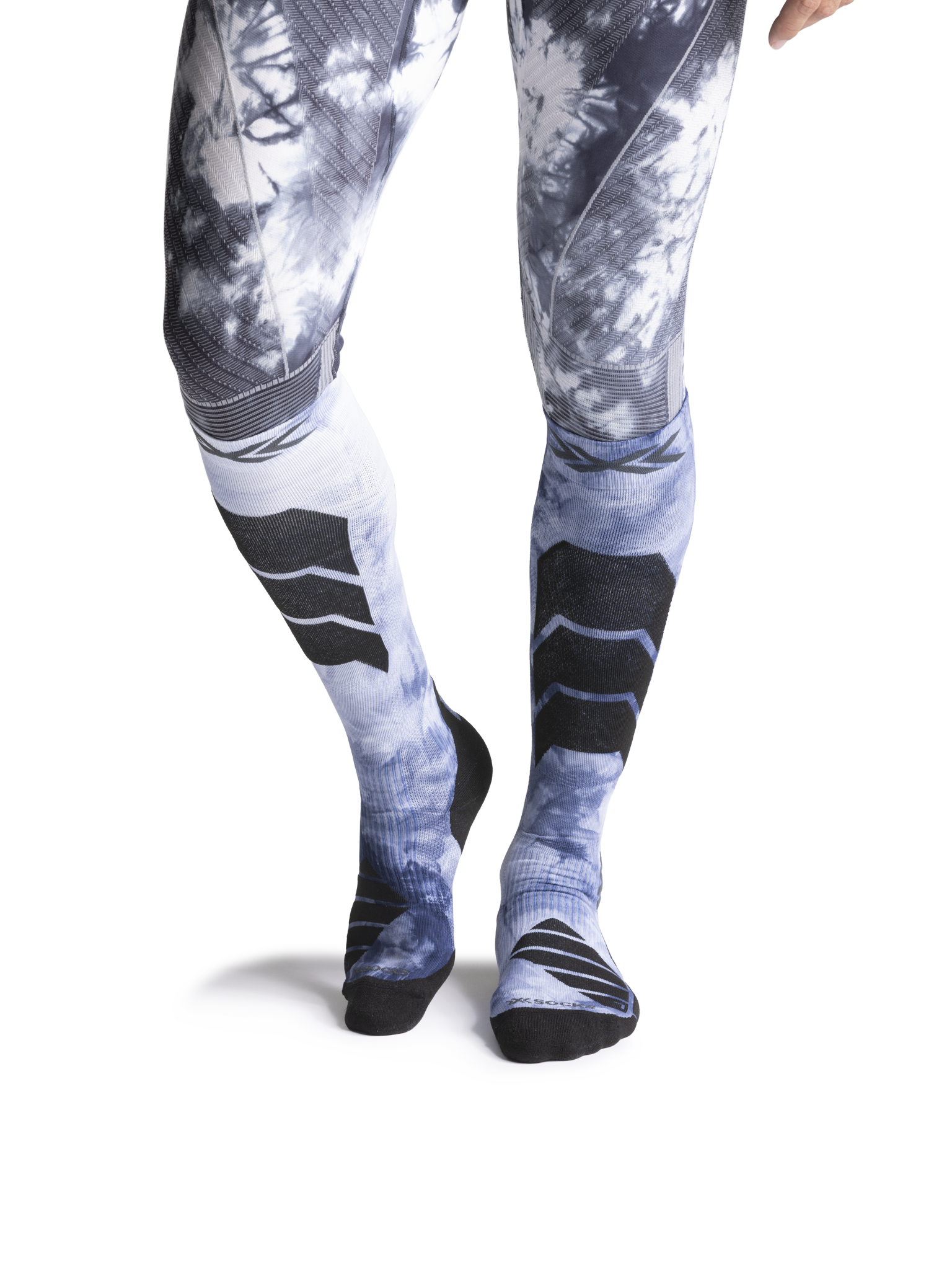 X-SOCKS SKI EXPERT WILD OTC - Tiedye X Black Marine - Over The Calf - 2 of 5