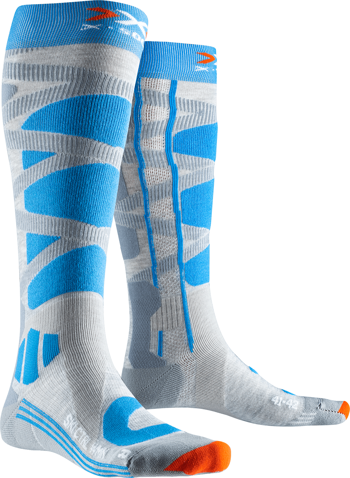 X-SOCKS SKI CONTROL 4.0 WMN - Grey Melange Turquoise - Over The Calf - 6 of 7