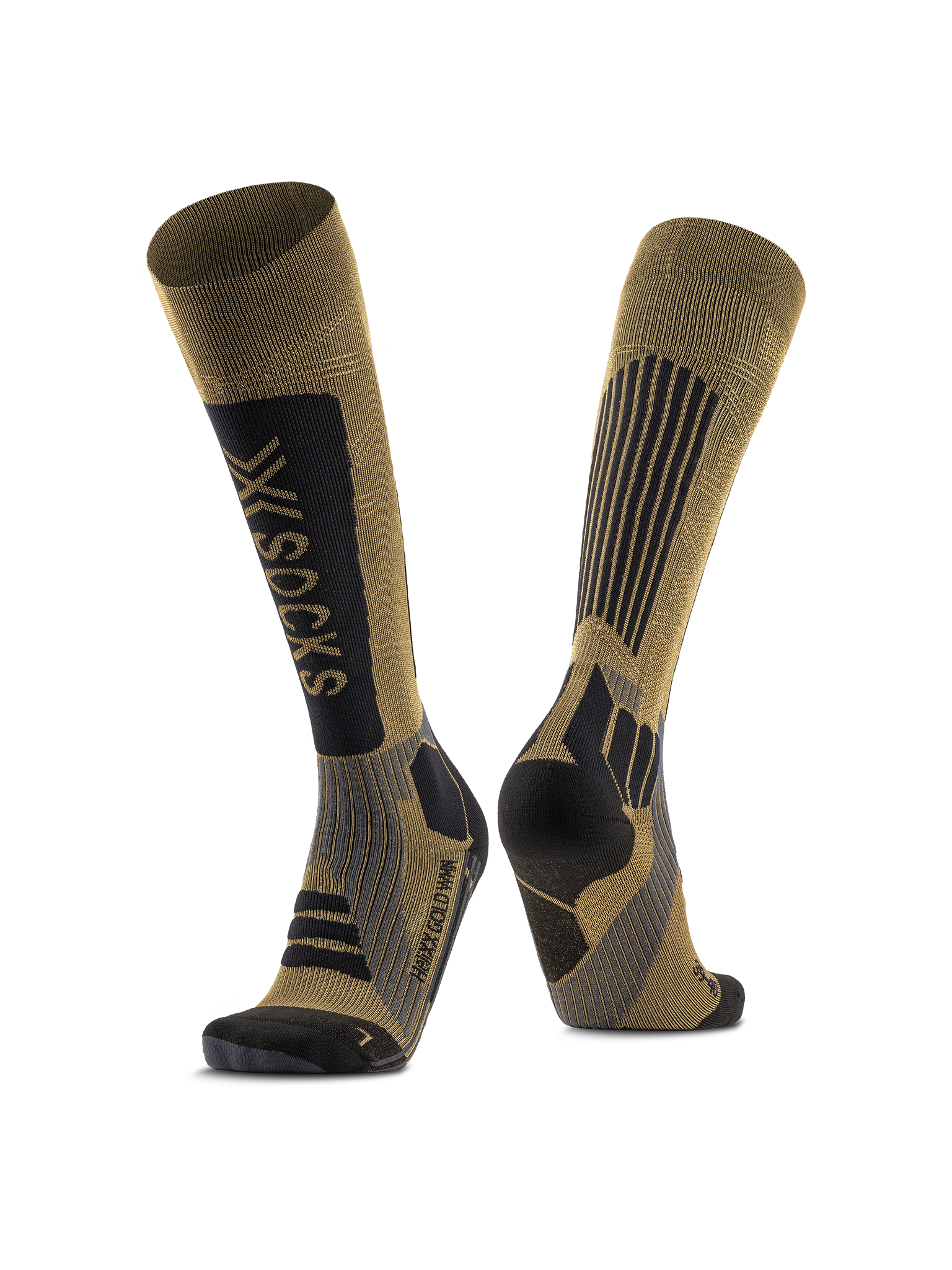 X-SOCKS HELIXX GOLD WMN 4.0 - Gold Black - Over The Calf - 1 of 4